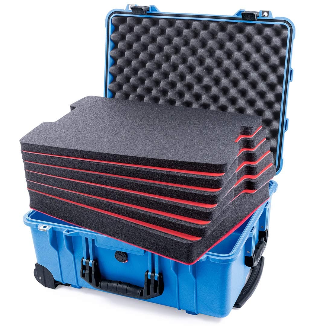 Blue & Black Pelican 1560 case with Customizable Tool Foam Inserts.
