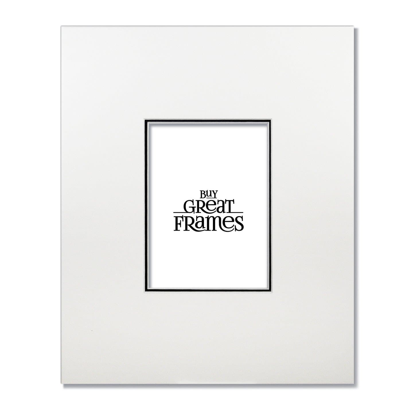 Set of 2 - 16x20 White/ Black Gallery Wedding Mats for 8x10 photos