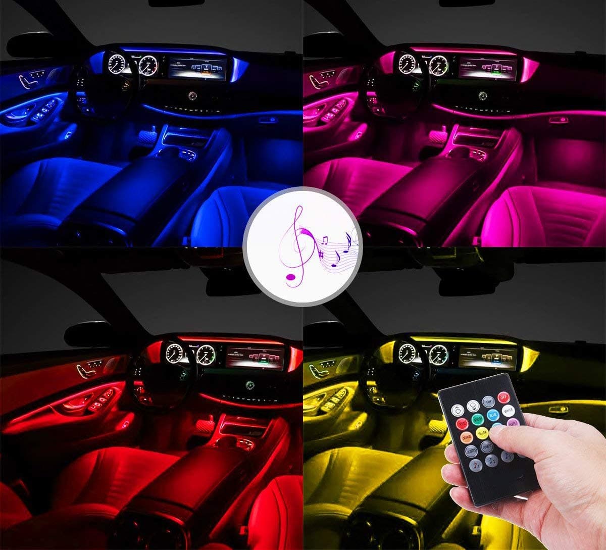Colorful LED Strip Lamp UnderDash Lighting Kit Music Mode Interior Light Daytime Running Lights Accessories Fit Honda pilot hrv ridgeline crz insight accord civic crv odyssey city jade crosstour Parts