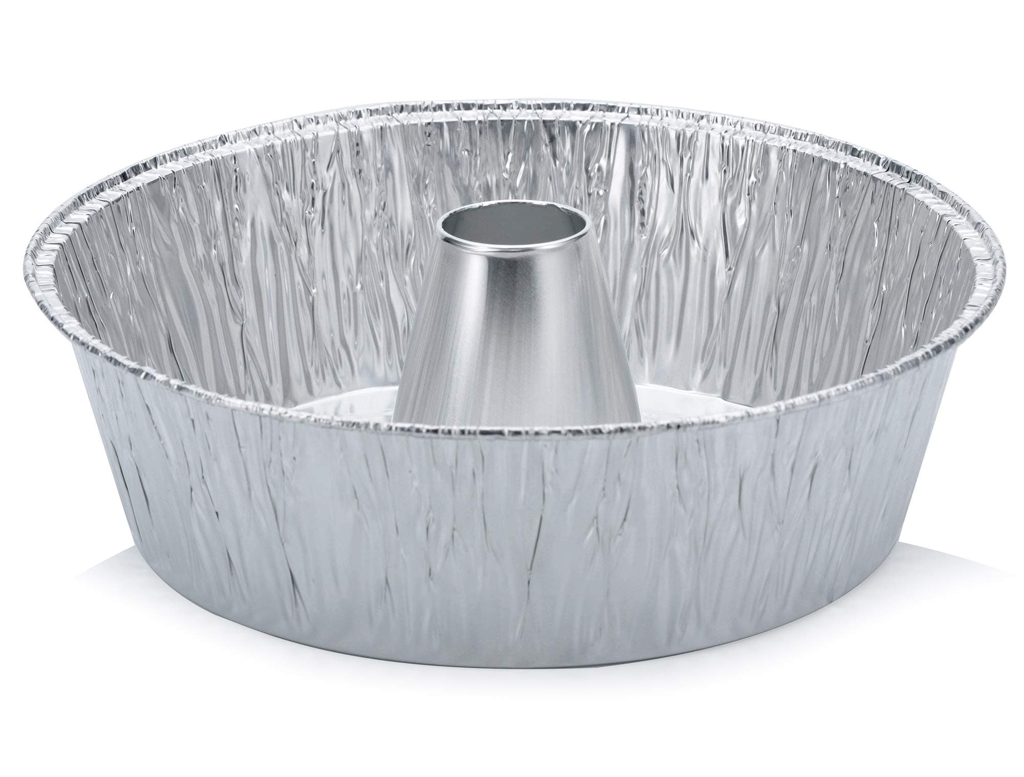 DOBI (10 Pack) Bundt Pans - Disposable Aluminum Foil Angel Food Cake Tins, Round, 10" X 3"