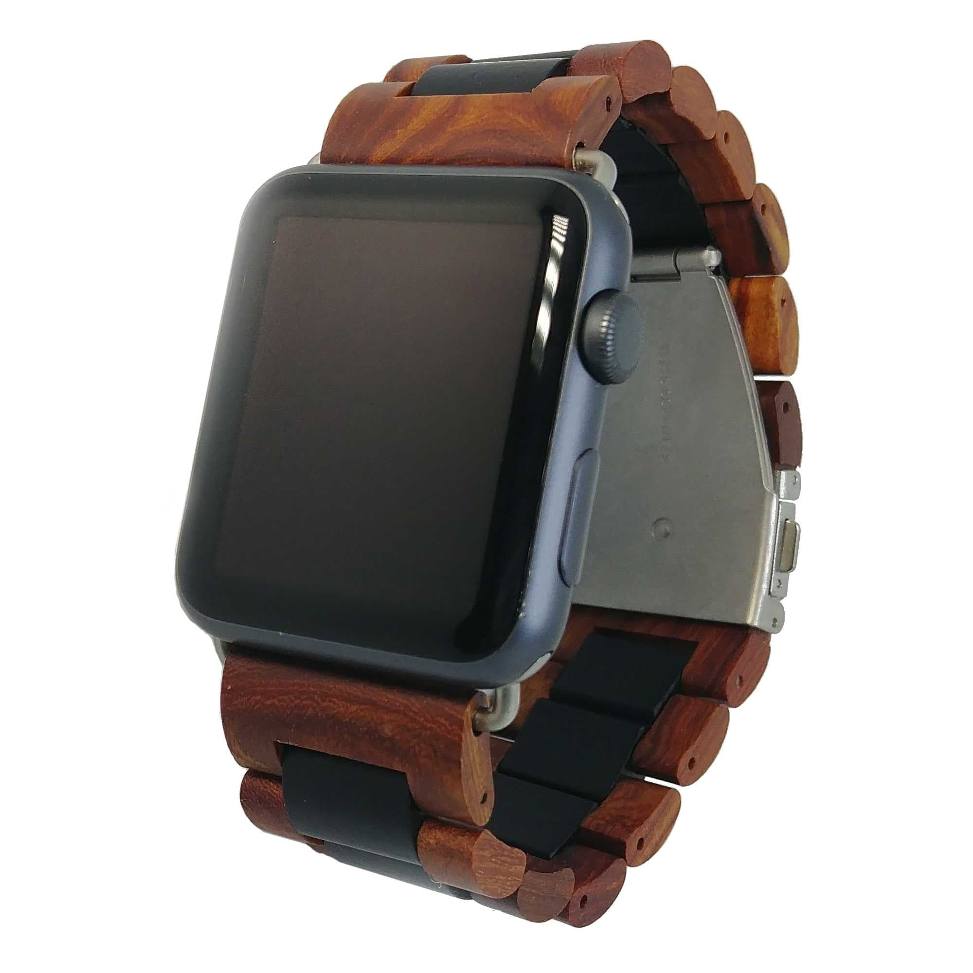 Apple Watch Band - Ottm 38mm/42mm Unique Wooden Watch Band for Apple iWatch with Extra Links and Tool for resizing