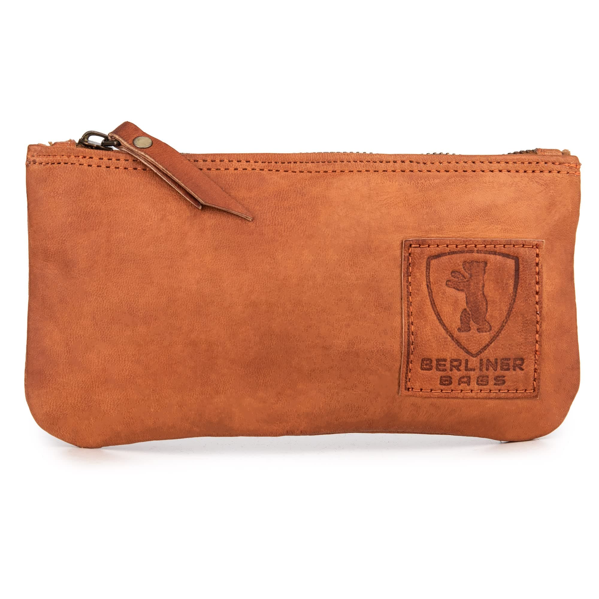 Vintage Genuine Leather Pencil Case, Pen Pouch for Work and University, for Men and Women