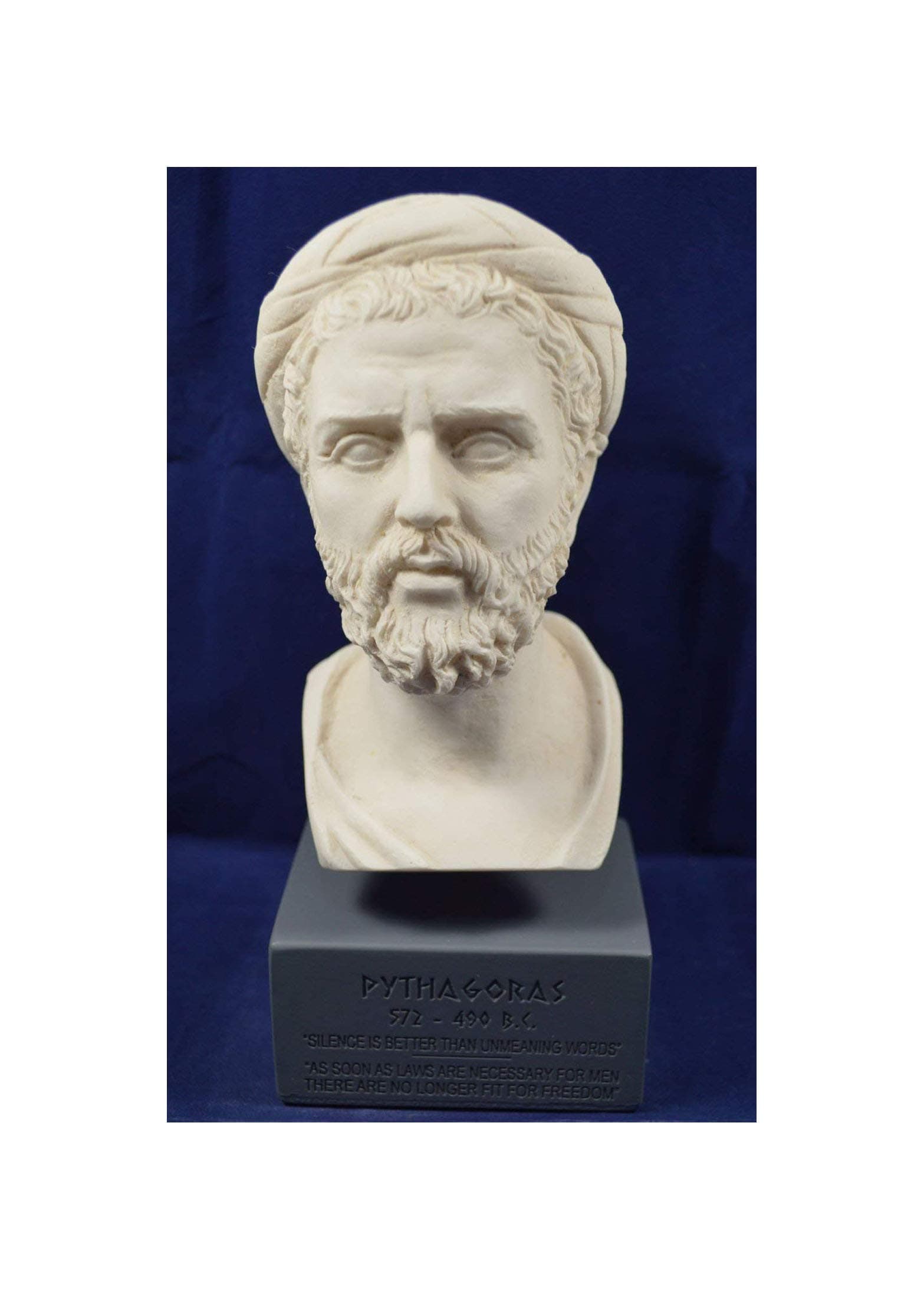 Estia Creations Pythagoras Sculpture of Samos Ancient Greek Mathematician Philosopher Museum Reproduction Bust