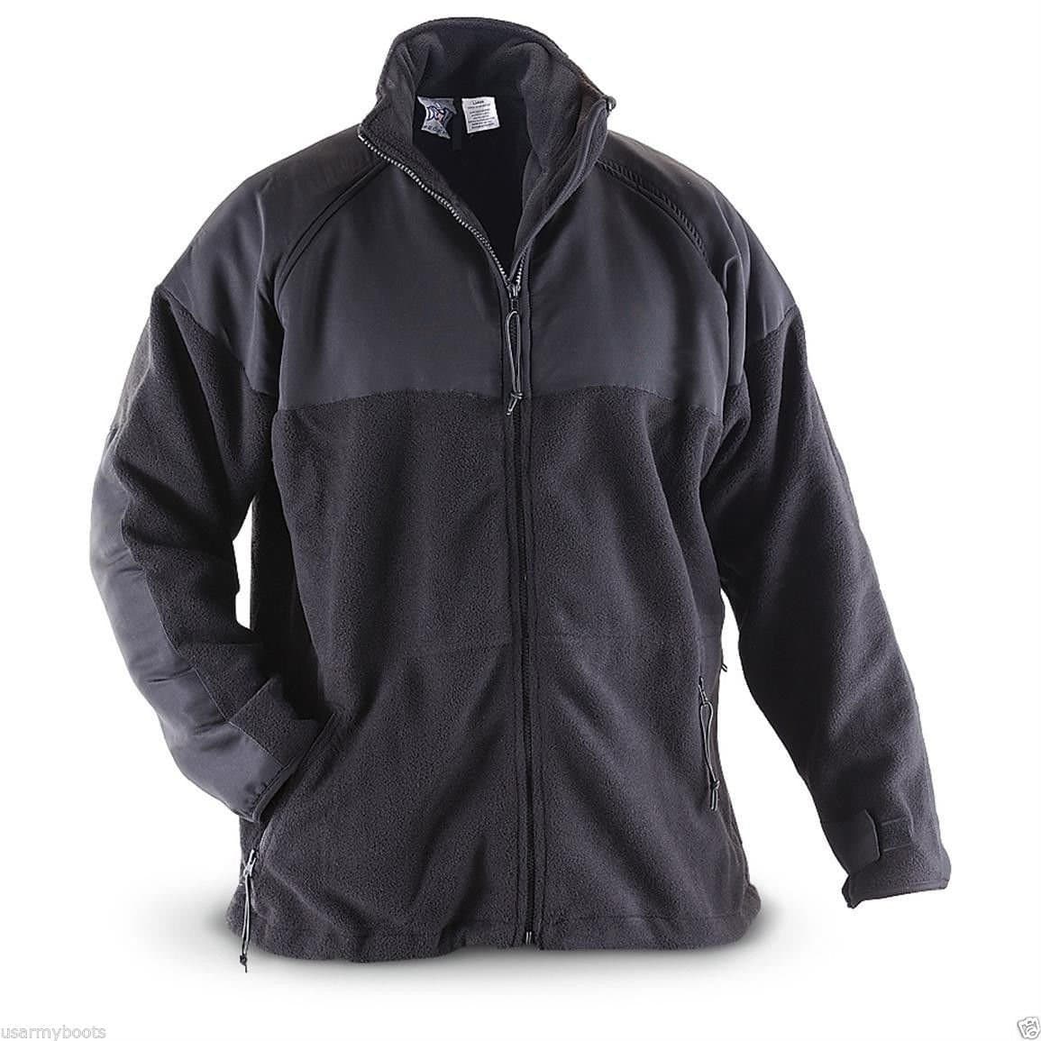 US Military Men's Polartec 300 Fleece Jacket, Black, M, Medium