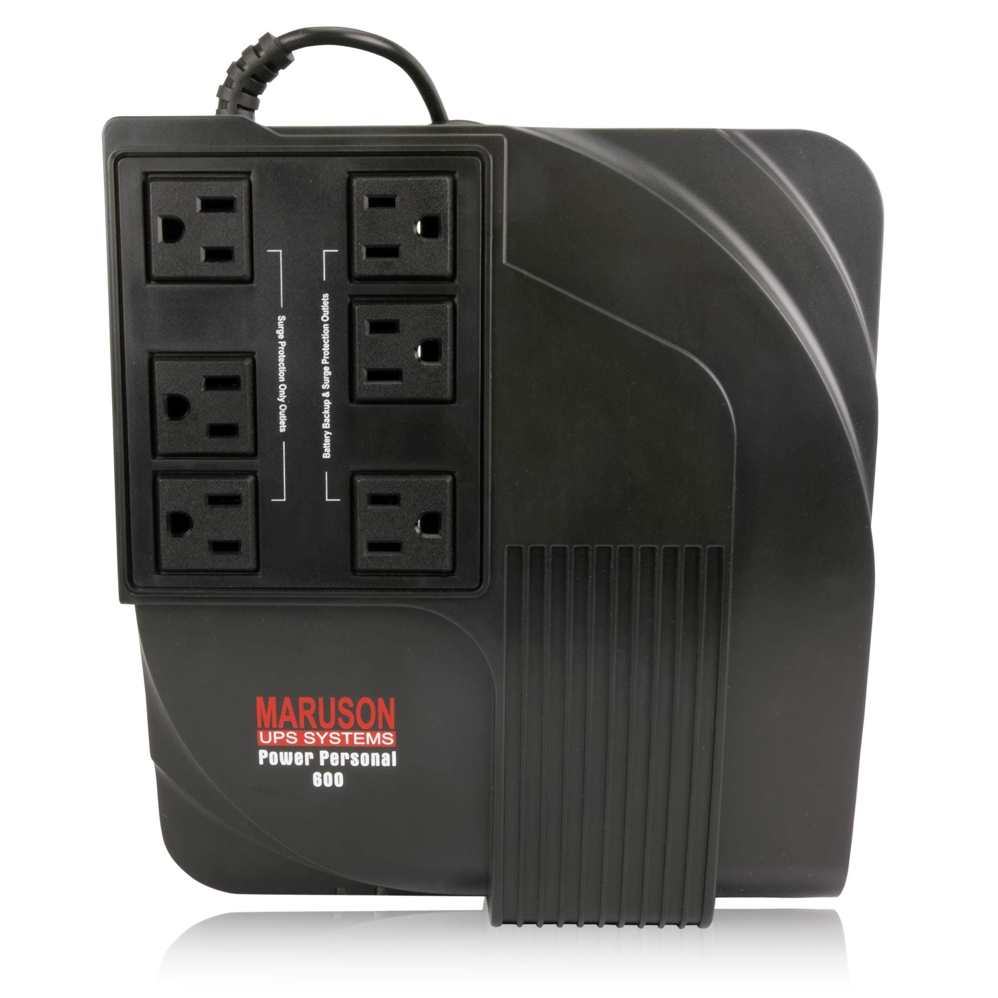 MARUSON 600VA/300W Standby UPS Battery Backup with 6 Outlets, Overload and Overcharge Protection, 860J Surge Protection, Status Indicators, UL Certified (POP-600)
