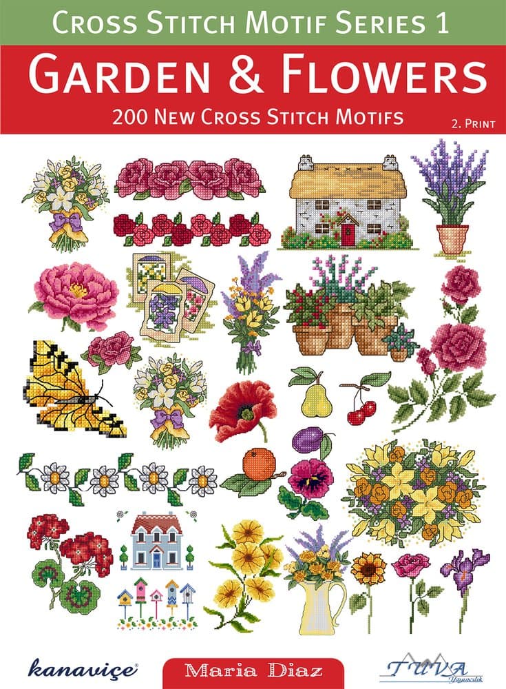 Cross Stitch Motif Series 1: Garden & Flowers: 200 New Cross Stitch Motifs Paperback – December 1, 2014