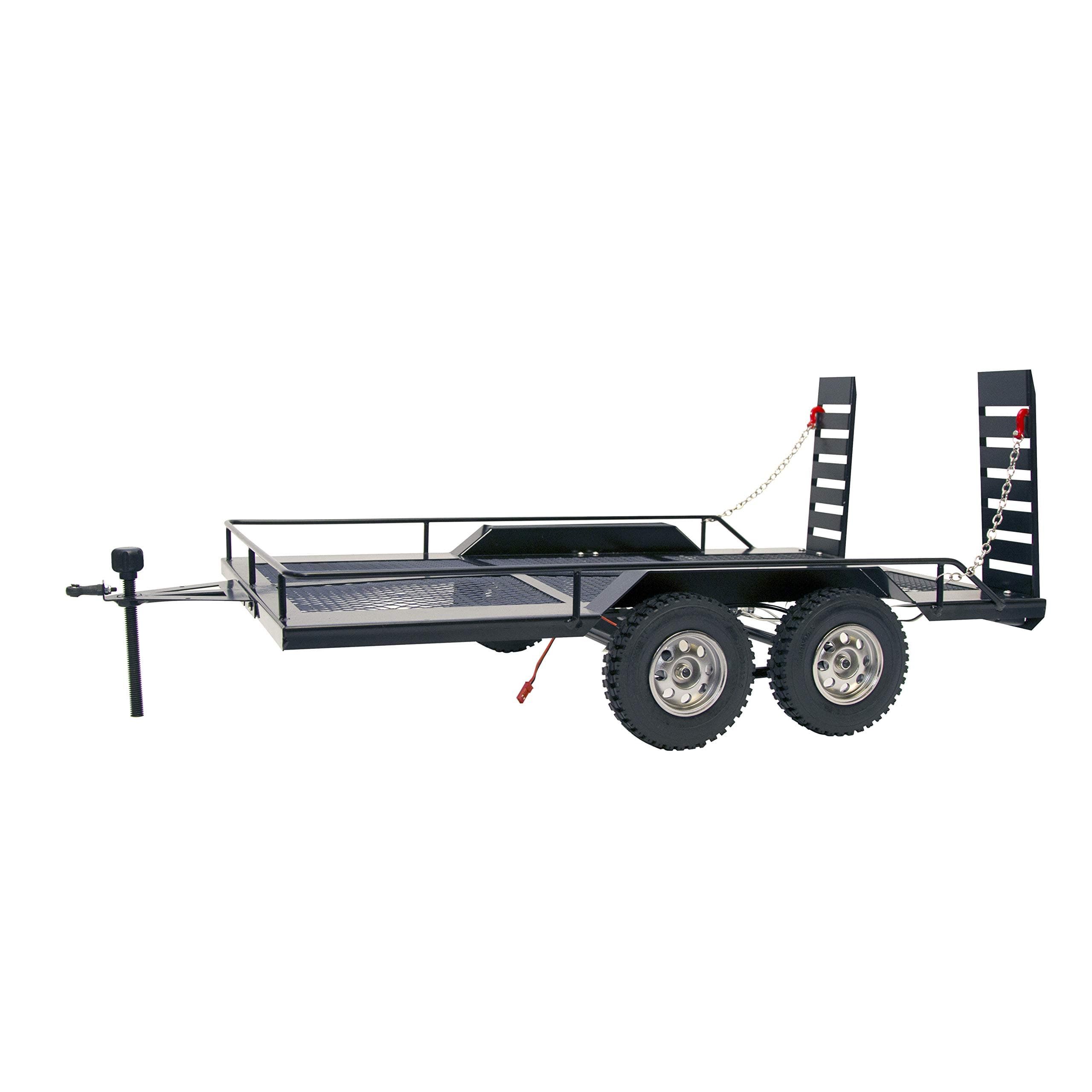 Vanguard 1:10 Scale Dual Axle Flatbed Trailer Kit with Lights for RC Rock Crawler Truck Buggy Cars : Axial SCX10 TRX-4 D90 RC4WD (Dual Axle)