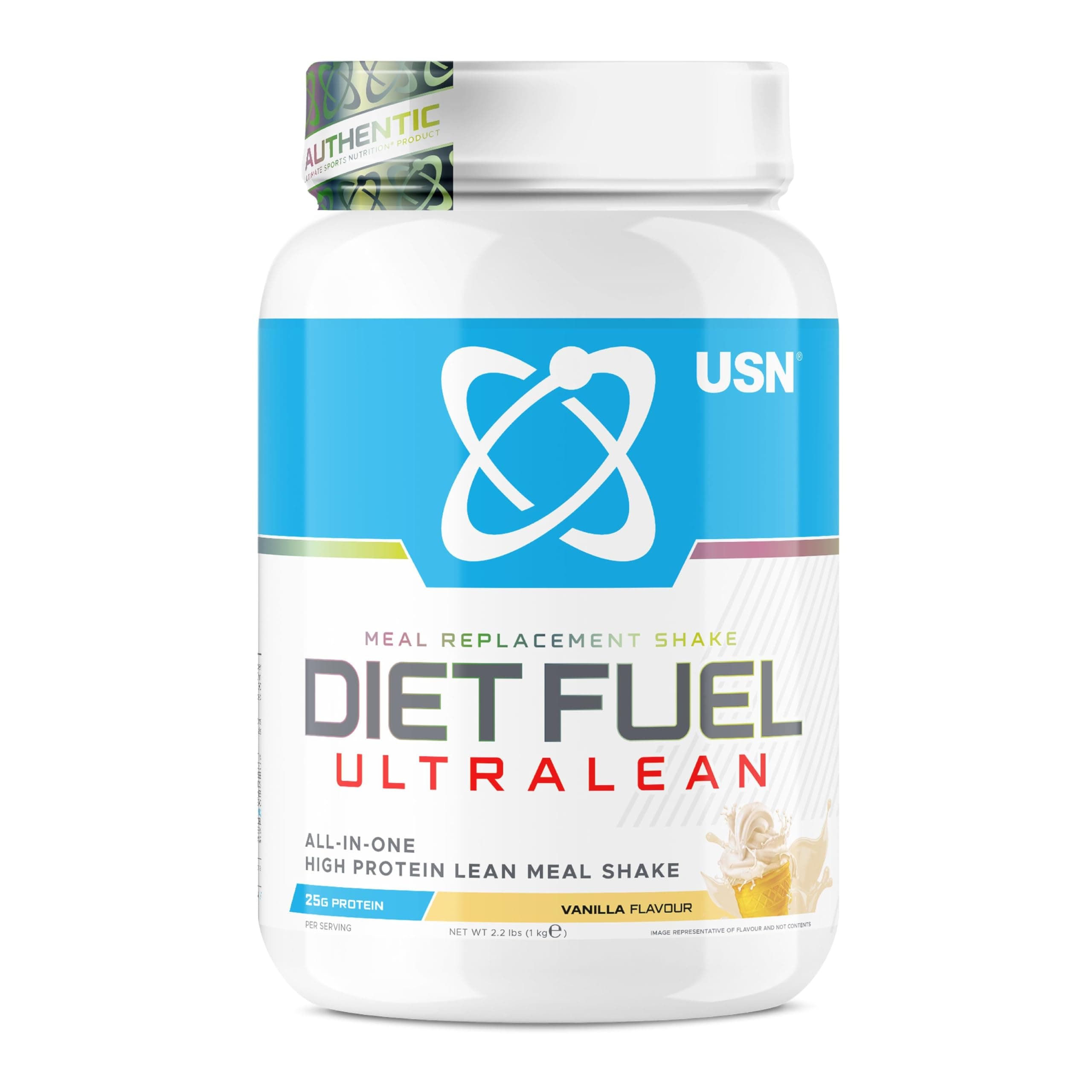 I Diet Fuel Ultralean Meal Replacement Shake (Vanilla, 1kg - 18 Servings/Meals) High Protein, Low Calorie Drink to Support Weight Loss & Balanced Diet I Added 24 Vitamins & Minerals