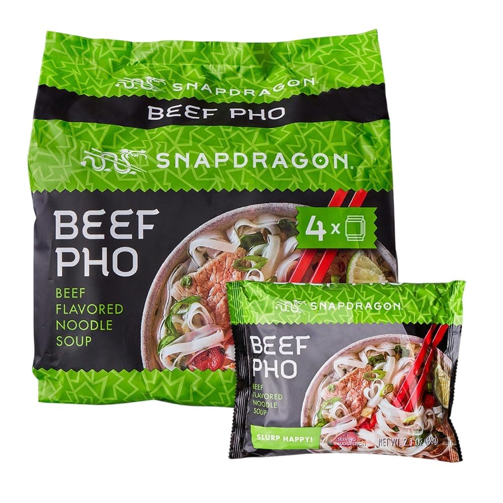 Beef Pho Instant Noodle Packets 4-Pack | 2.1 oz (4 Pack)