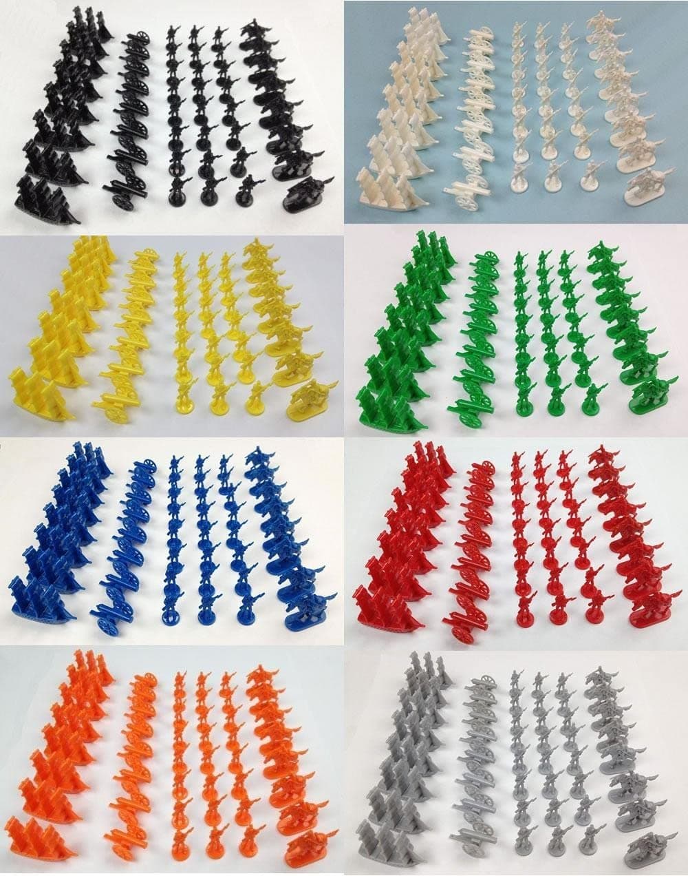 Morrison Games Napoleonic & Civil War Military Miniatures (Set of Eight Colours): Toy Soldiers Set: Infantry, Cavalry, Artillery, Ships