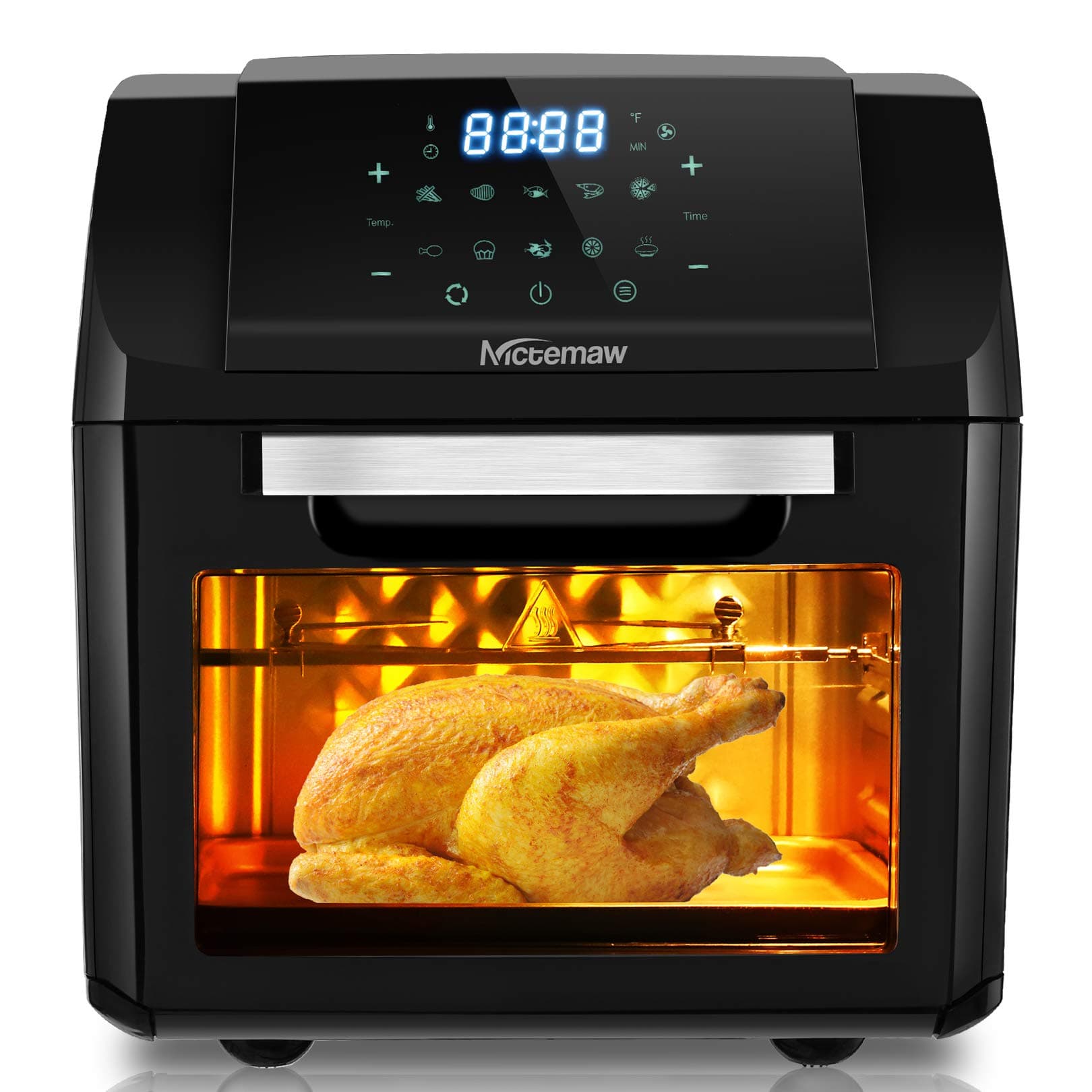 10-in-1 Air Fryer, 13 QT Air Fryer Oven, 1500W Electric Family Oven that Bakes, Roasts, Reheats and Dehydrates, Compact Fryer with LED Display, JOFAMY