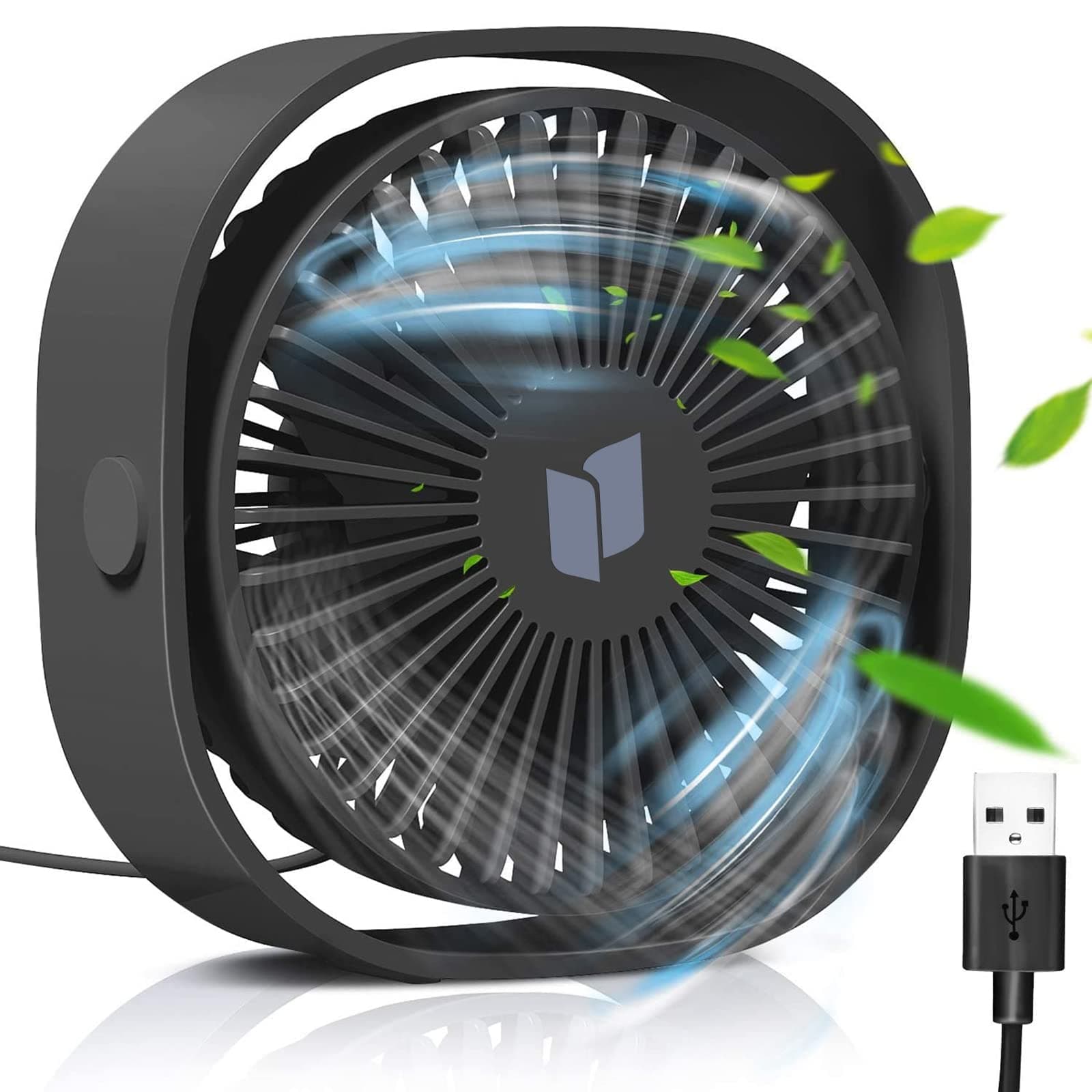 USB Desk Fan Black