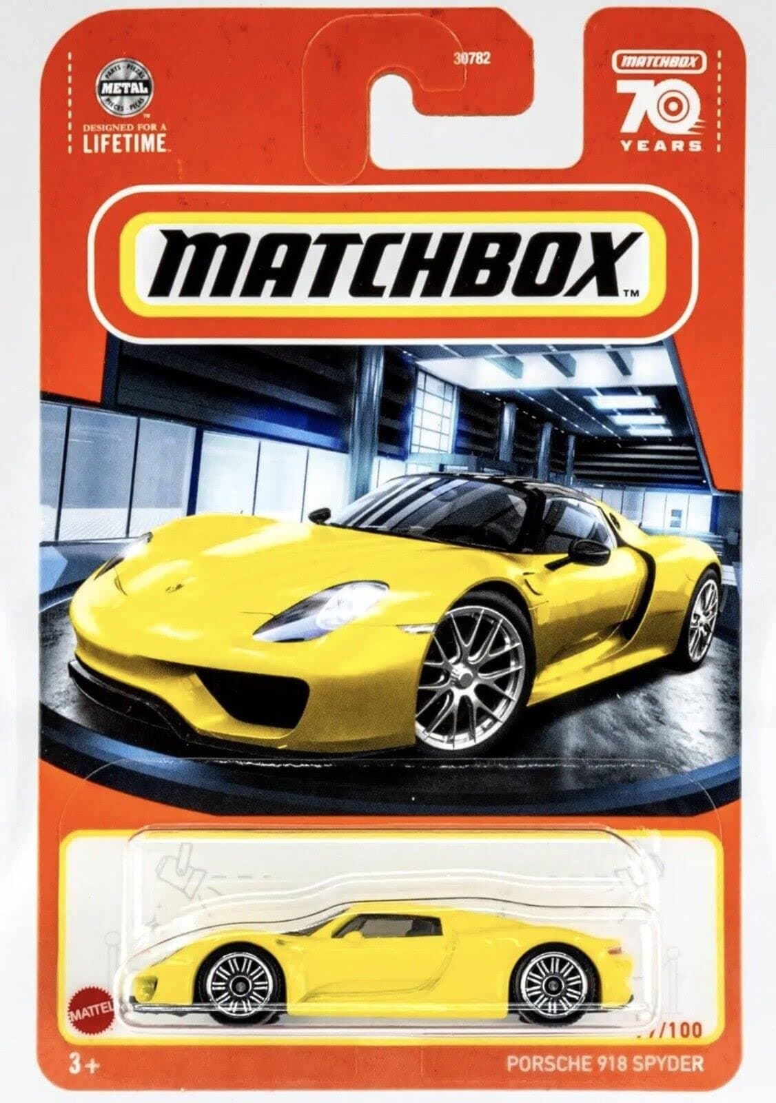Porsche 918 Spyder 77/100 (Yellow) Diecast Car