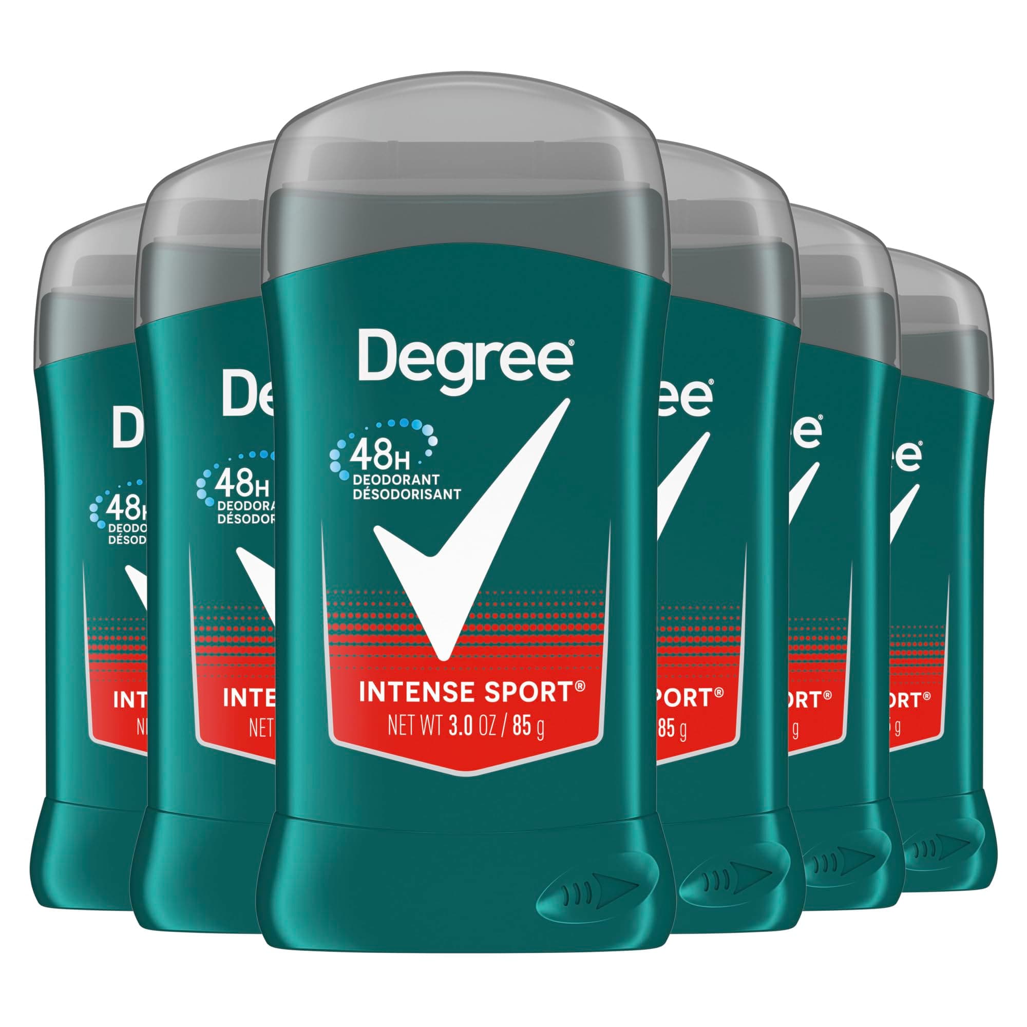 Men Original Aluminum Free Deodorant for Men, 48-Hour Odor Protection, Intense Sport, 3 Ounce (Pack of 6)