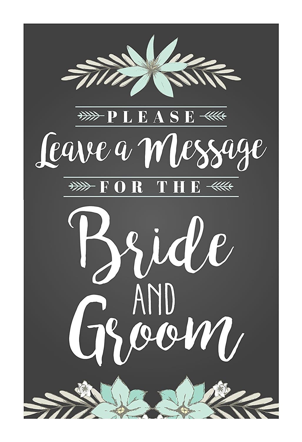 Photo Booth International Elegant Wedding Message Sign. Please Leave A Message for The Bride and Groom Sign, Pefect Wedding Sign for Wedding Receptions
