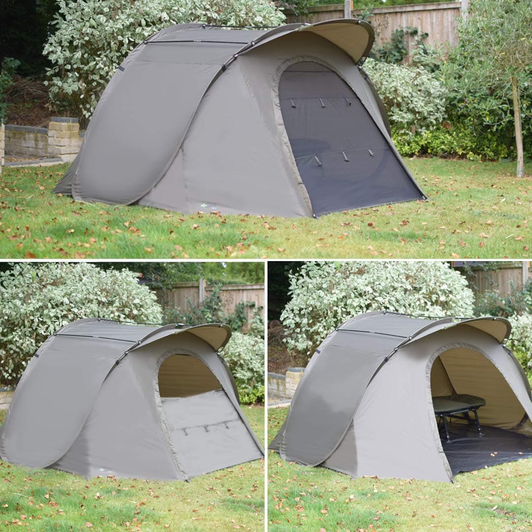 Quest Stealth MK2 Bivvy Pop Up Shelter Overnight Carp Fishing Bivvy 1 Man Brolly 2 Tent