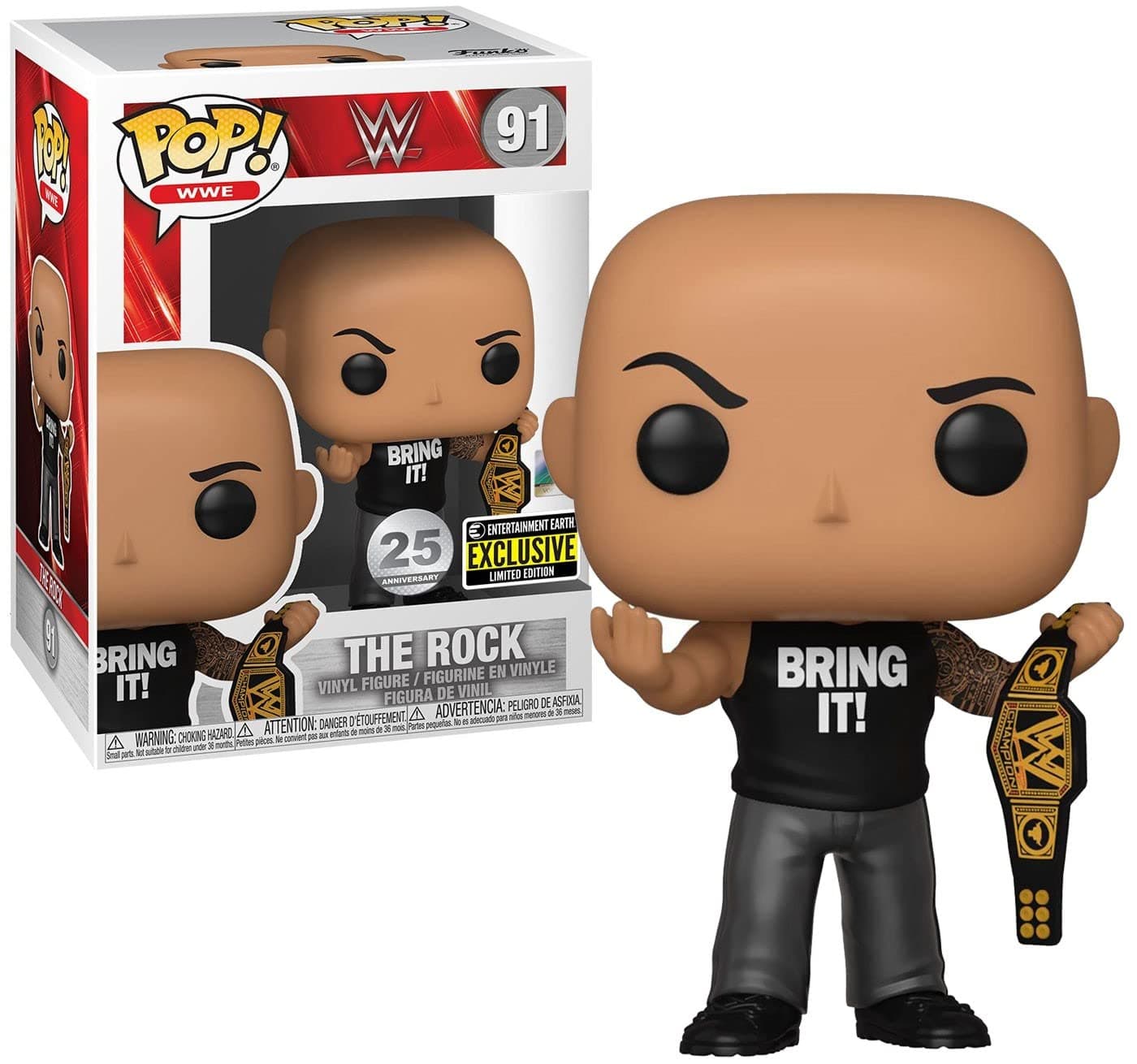 POP! WWE The Rock 3.75" Entertainment Earth Exclusive Vinyl Figure (#91)