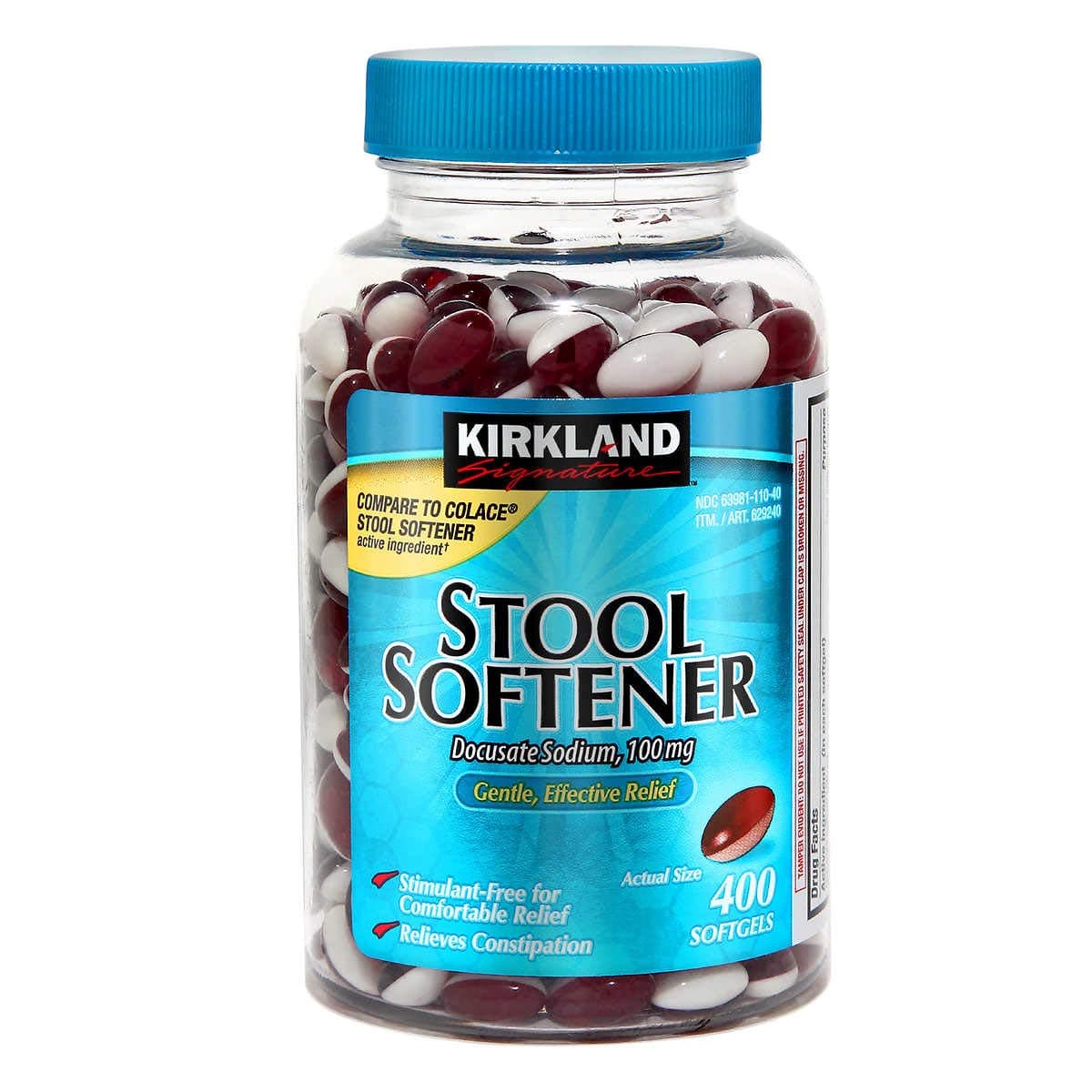 Signature Stool Softener Docusate Sodium 100 Mg 400 Softgels
