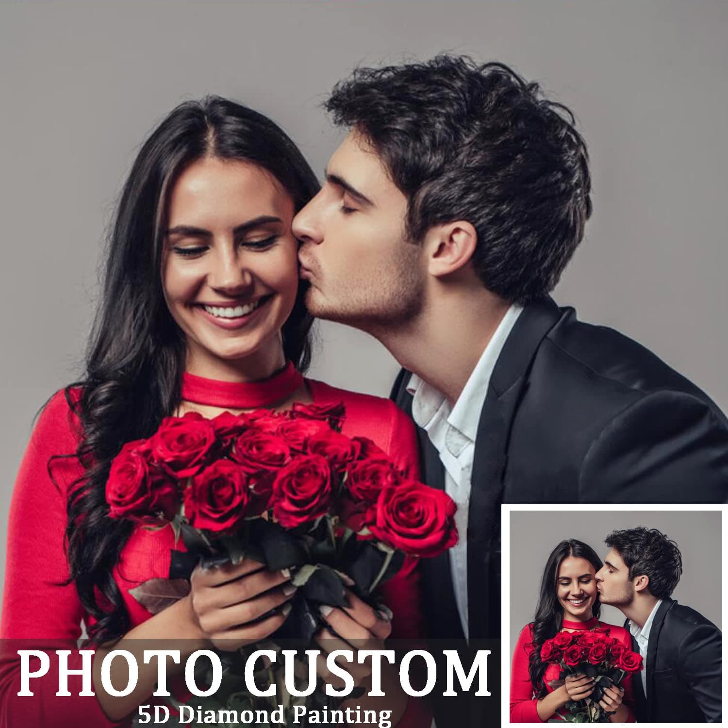 Mougins 5D Custom Diamond Art Painting, DIY Personalized Diamond Art Photo Custom Your Own Picture, Painting by Diamond Pictures Kits, Paint by Numbers for Adults