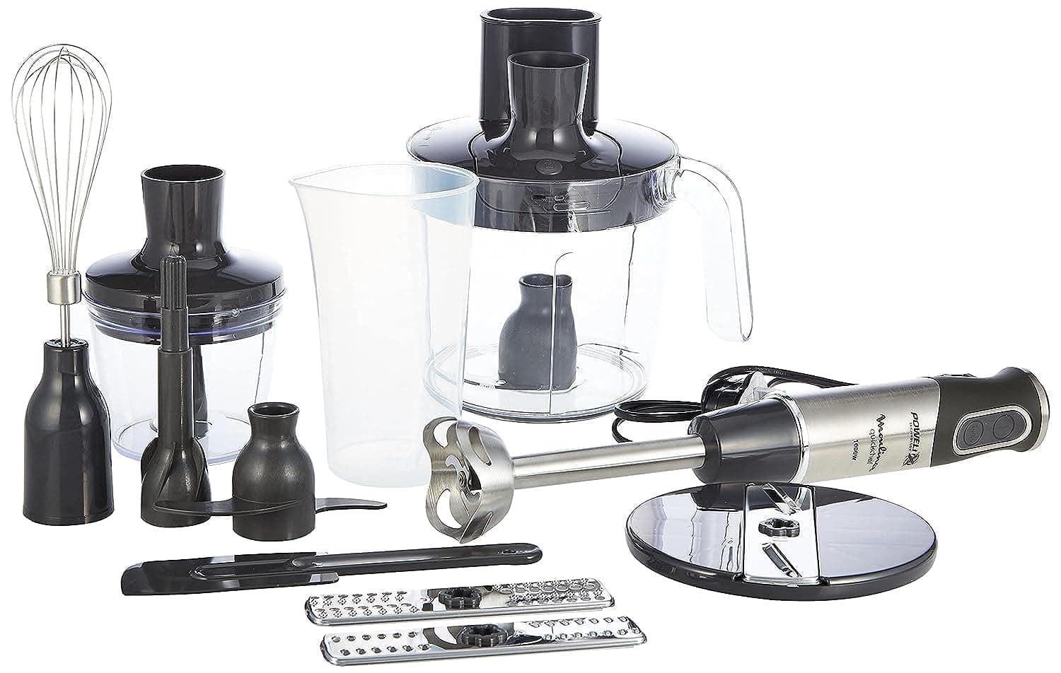 Hand Blender | Quickchef Hand Stick Blender |1000 W | 3 Liter Food Proceesor + 500 ml Chopper | 2 Years Warranty | DD65J827