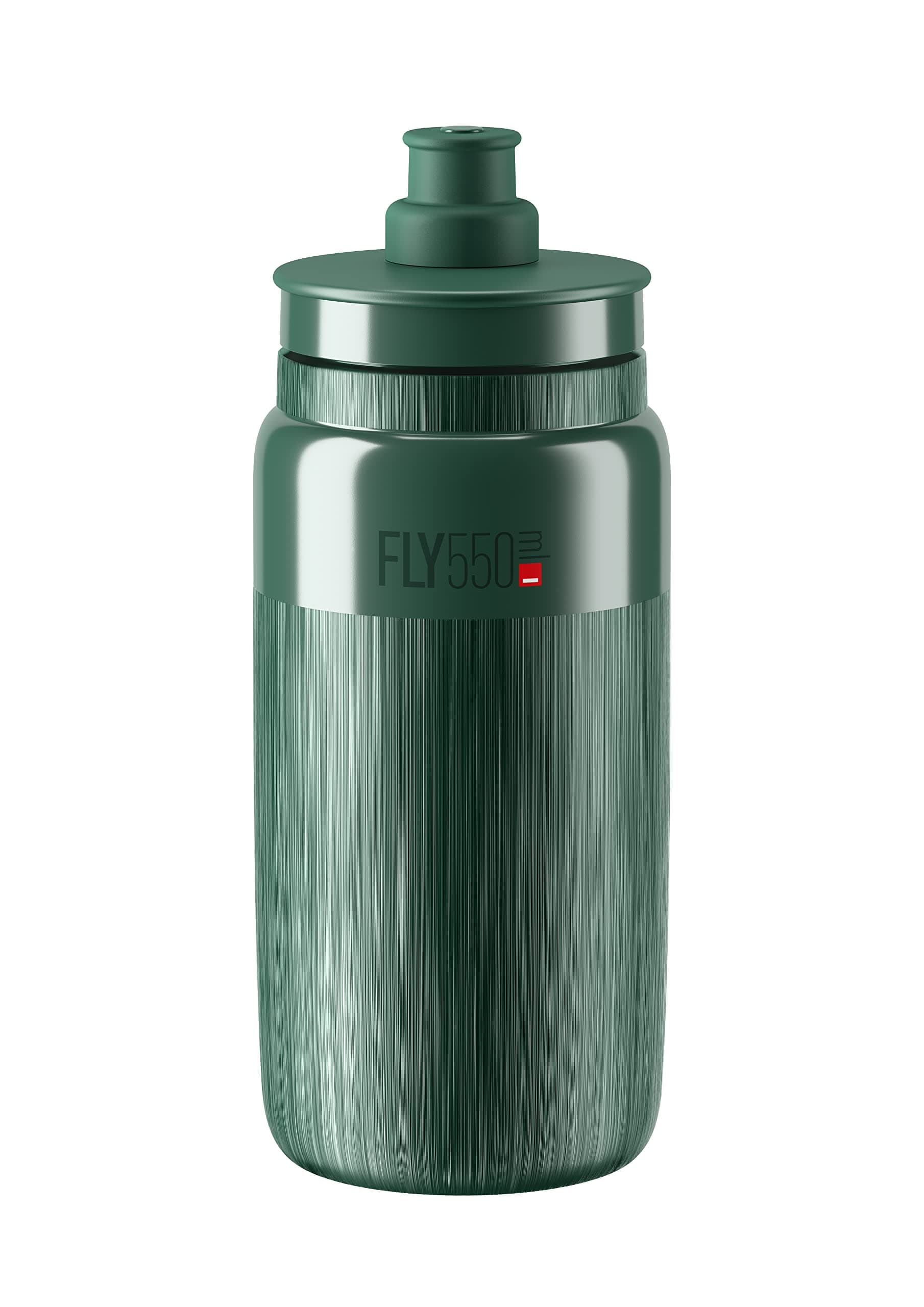 ELITEFly 550ml Water Bottle, Dark Green with Tex Grip – Ultra-Lightweight and Ergonomic for Cyclists