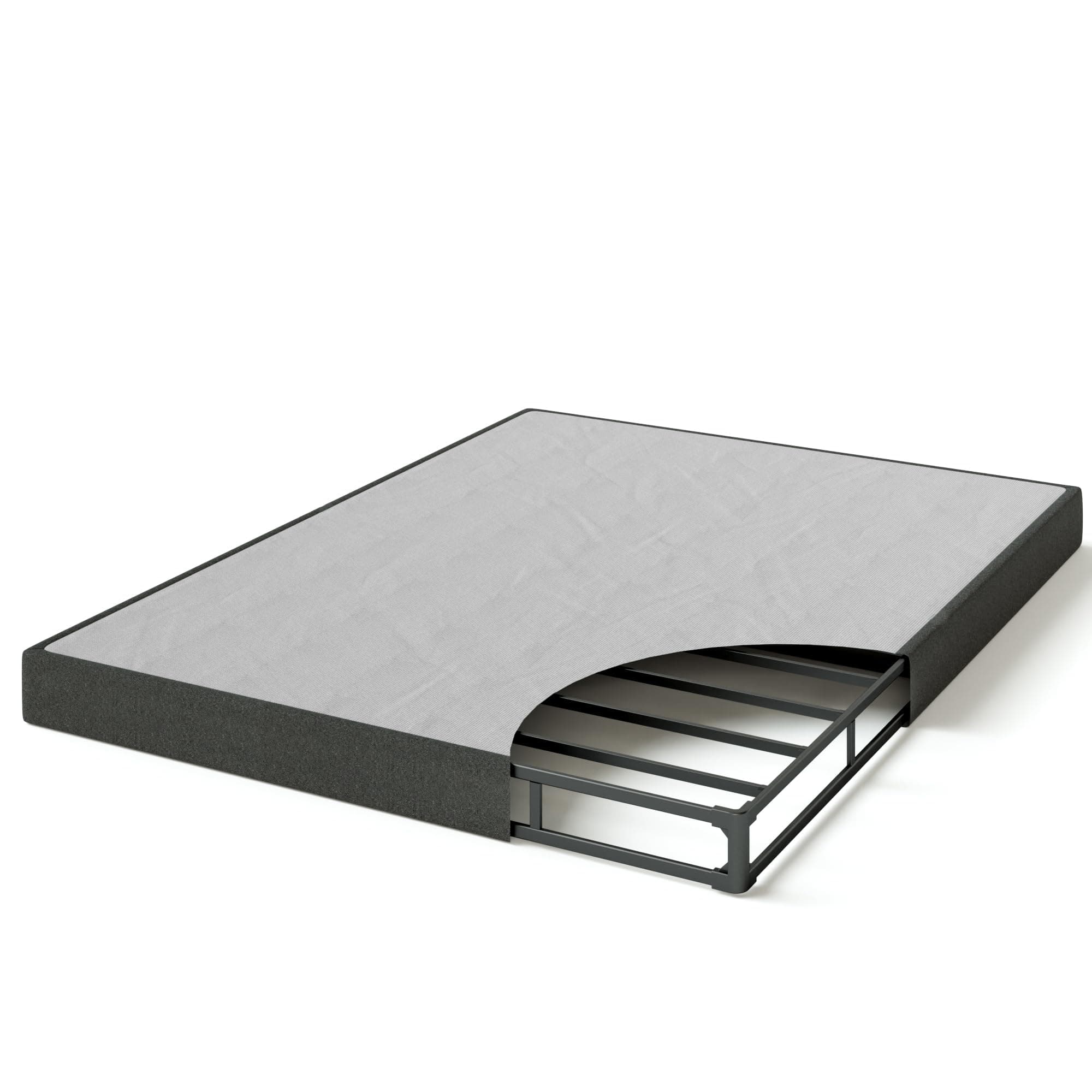 Zinus 5 Inch King WonderBox(TM) Smart Box Spring, Quick Assembly Mattress Foundation, Durable Metal Frame, Grey