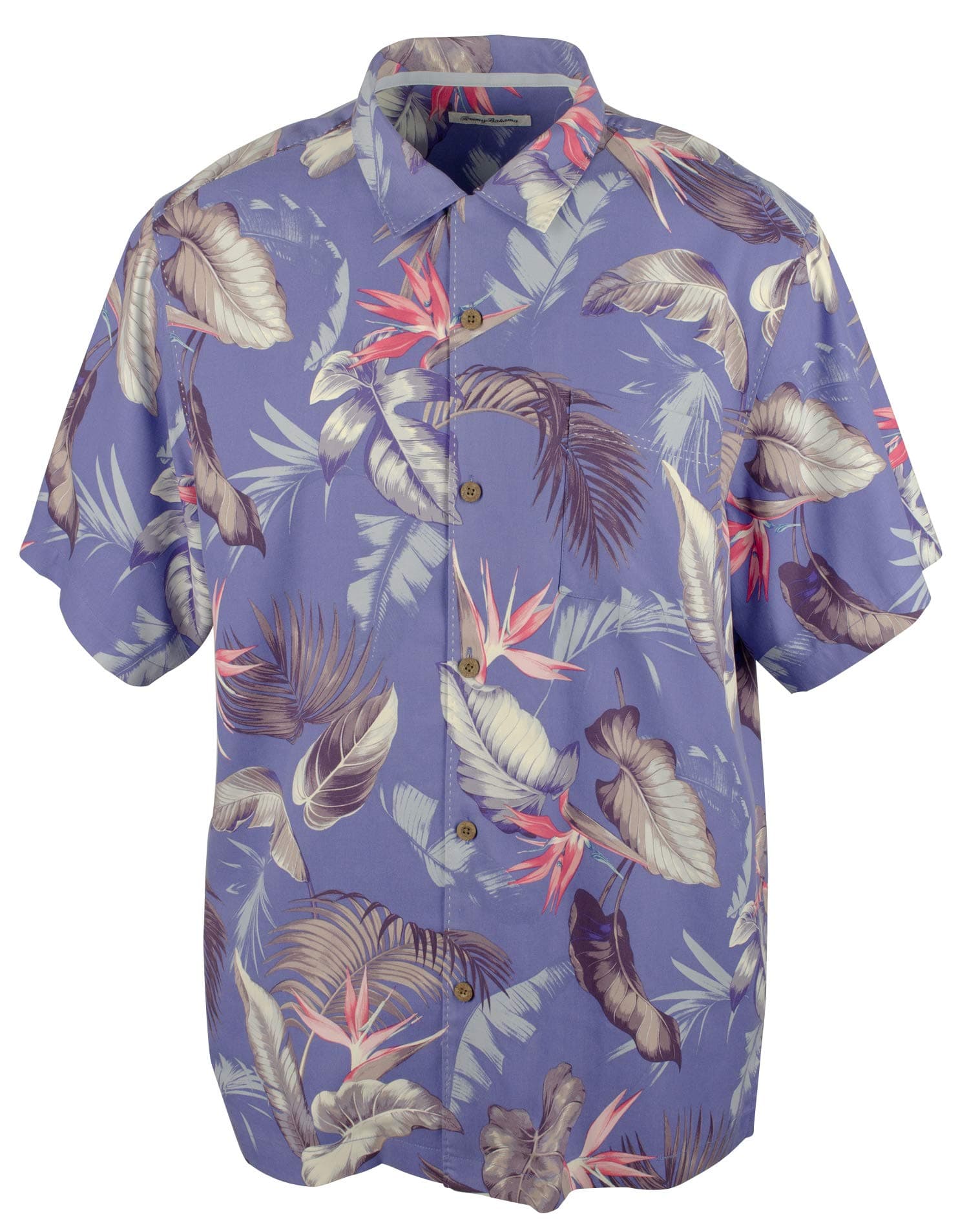 Tommy Bahama Bird's Eye View Silk Camp Shirt (Color: Turkish Sea, Size XL)