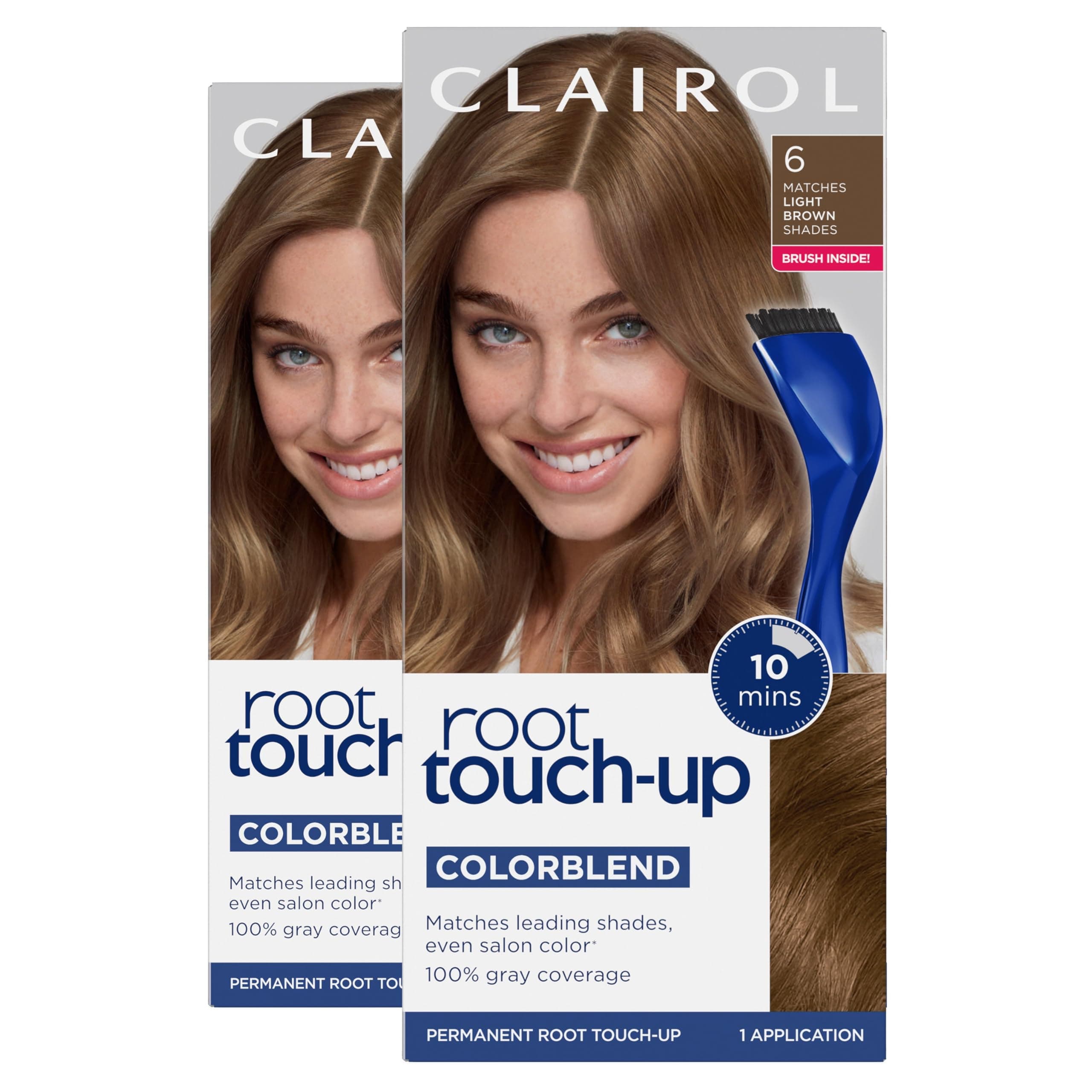 Clairol Nice 'N Easy Root Touch Up 6 Kit (2-Pack) includes precision brush tools that match the light brown shade in your hair.