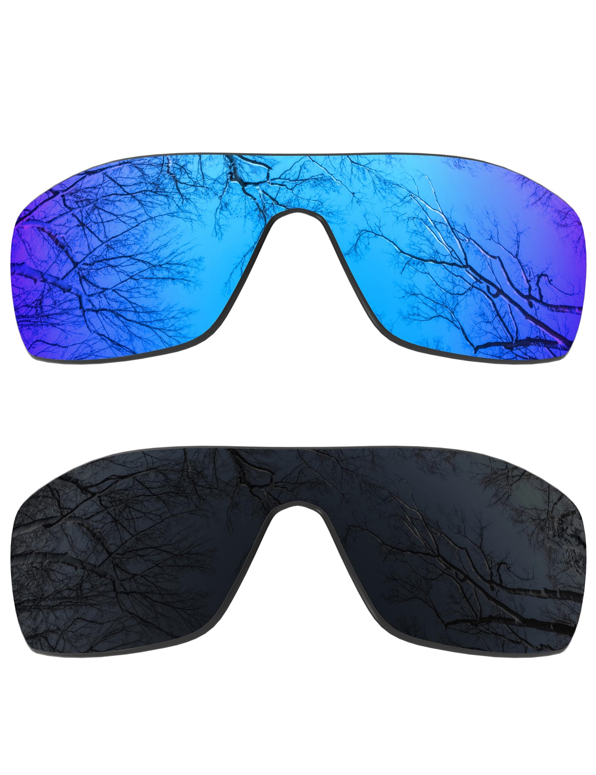 2 Pair Polarized Replacement Lenses Compatible with Oakley Batwolf OO9101 Sunglasses