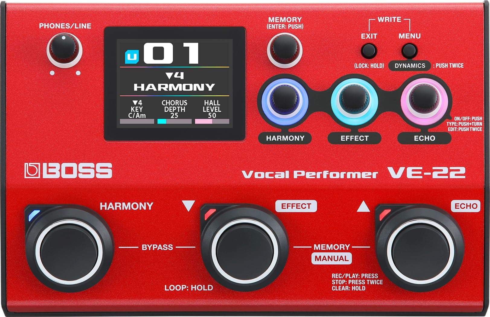 VE-22 Vocal Performer | Advanced Multi-Effects Processor for Singers | Powerful Harmony & Doubling Functions | Auto Pitch Correction | Ideal for Stage Performance, Recording, Livestreaming & More