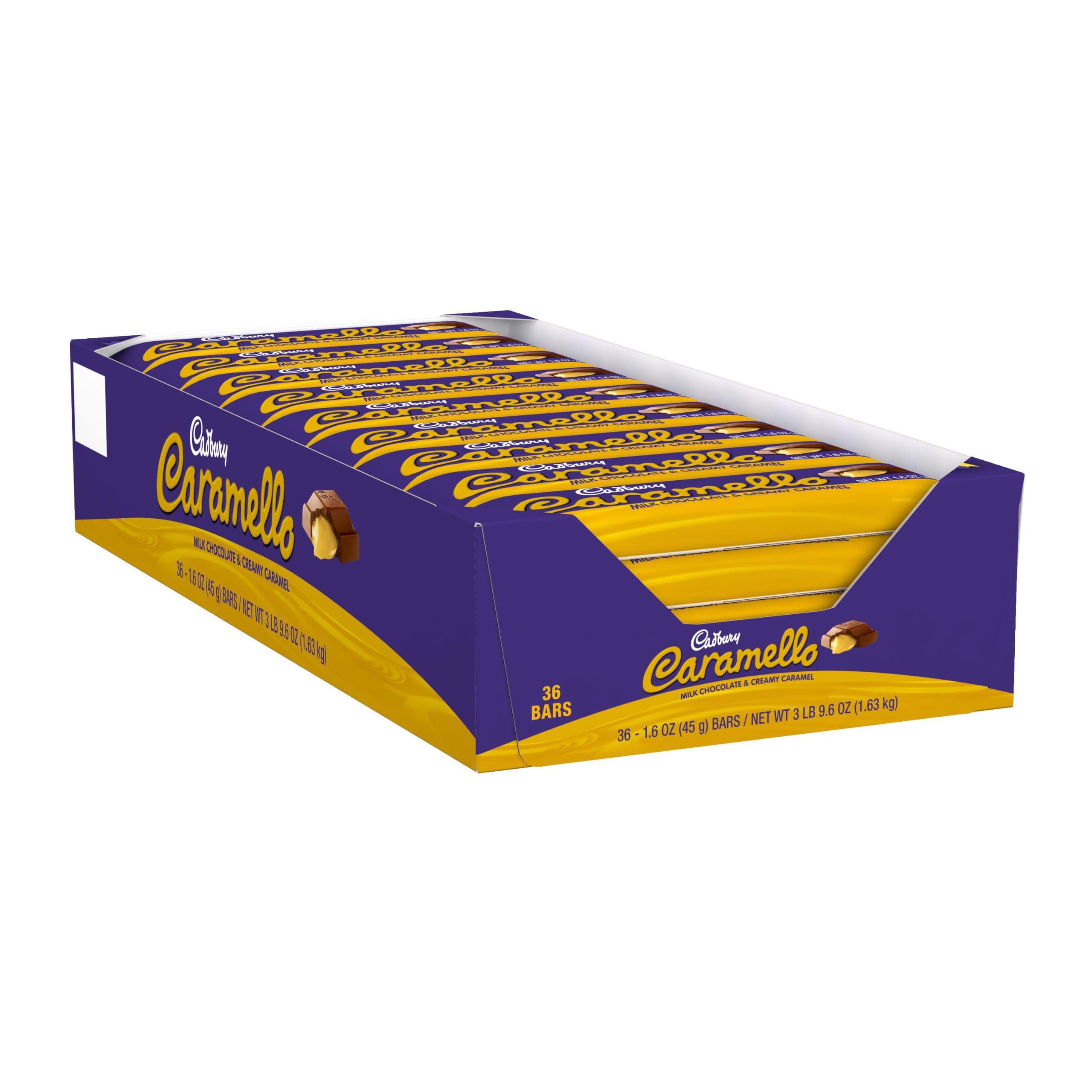 CARAMELLO Chocolate Candy Bar, Milk Chocolate Filled with Caramel, 1.6 Ounce Package (Pack of 36)