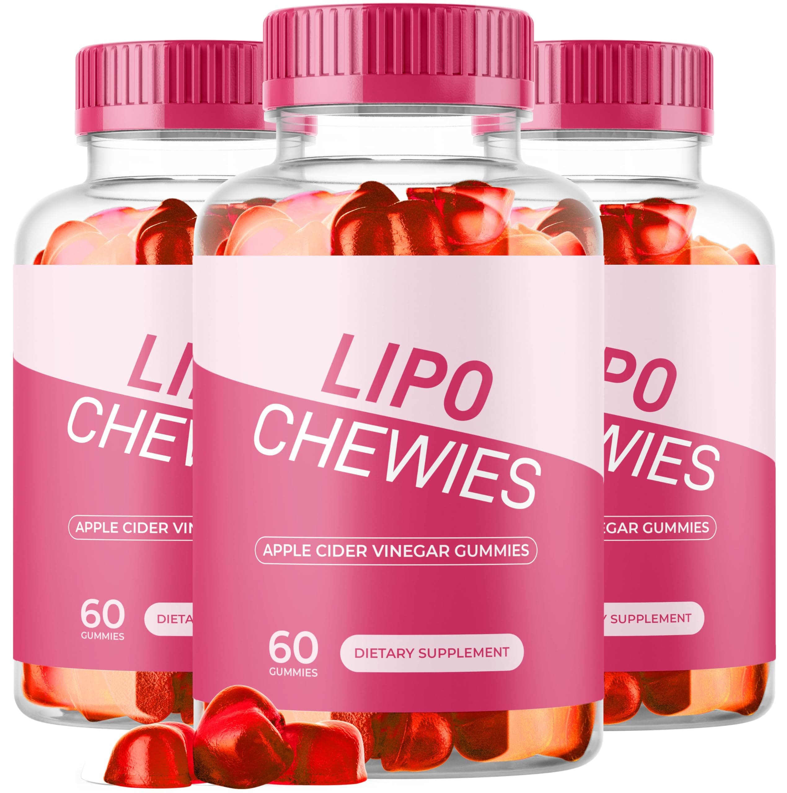 (3 Pack) Lipo Chewies Gummies - Advanced Formula Supplement Support, 180 Gummies for 3 Months
