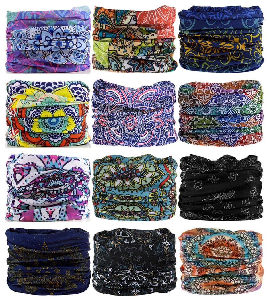 VANCROWN Headband Neck Gaiter Head Wrap Headwear Face Mask Magic Scarf Bandana for Men and Women