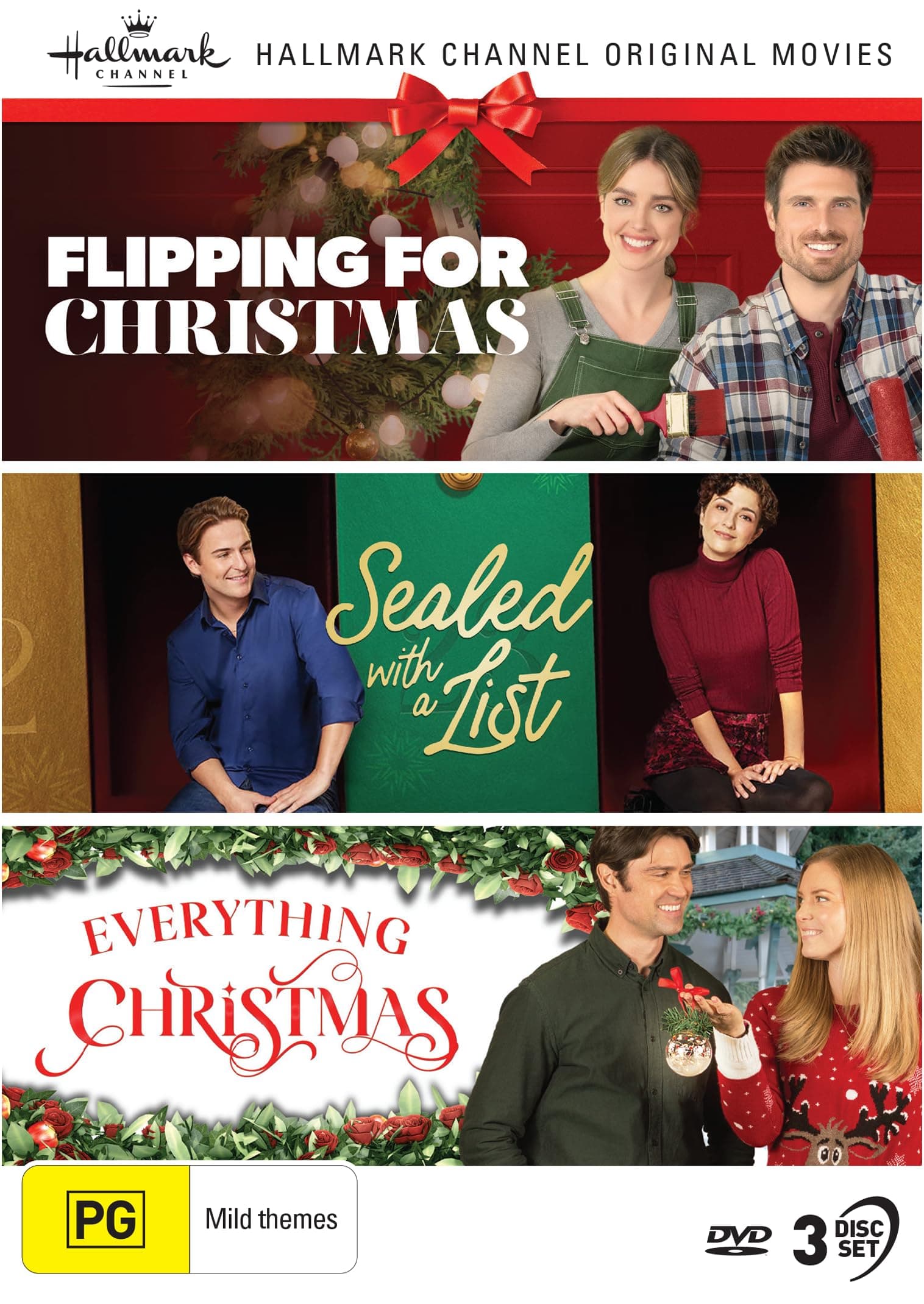 Hallmark Christmas 3 Film Collection (Flipping For Christmas/Sealed With A List/Everything Christmas) [DVD]