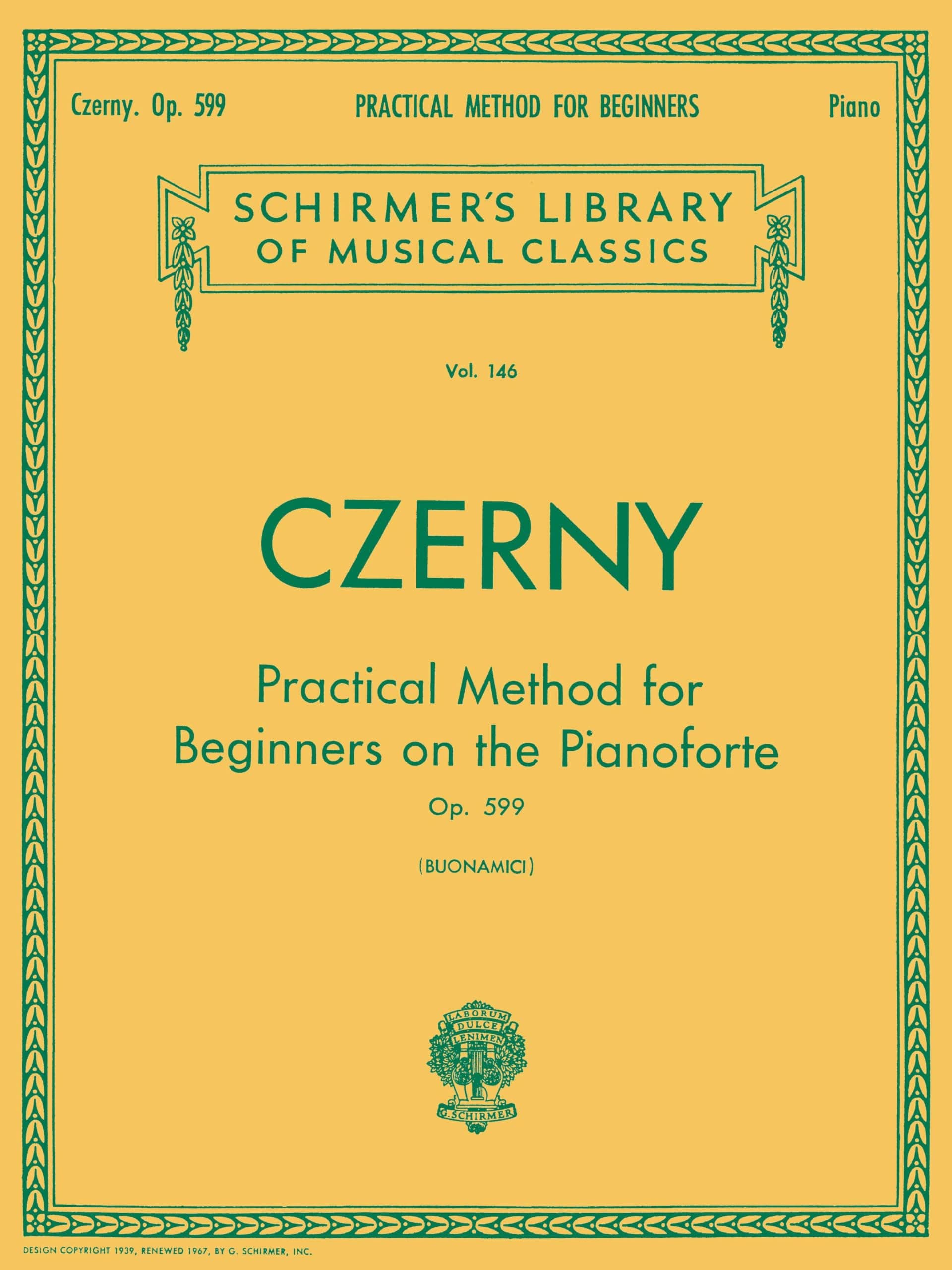 G. Schirmer, Inc. Practical Method for Beginners, Op. 599: Op. 599 (Buonamici