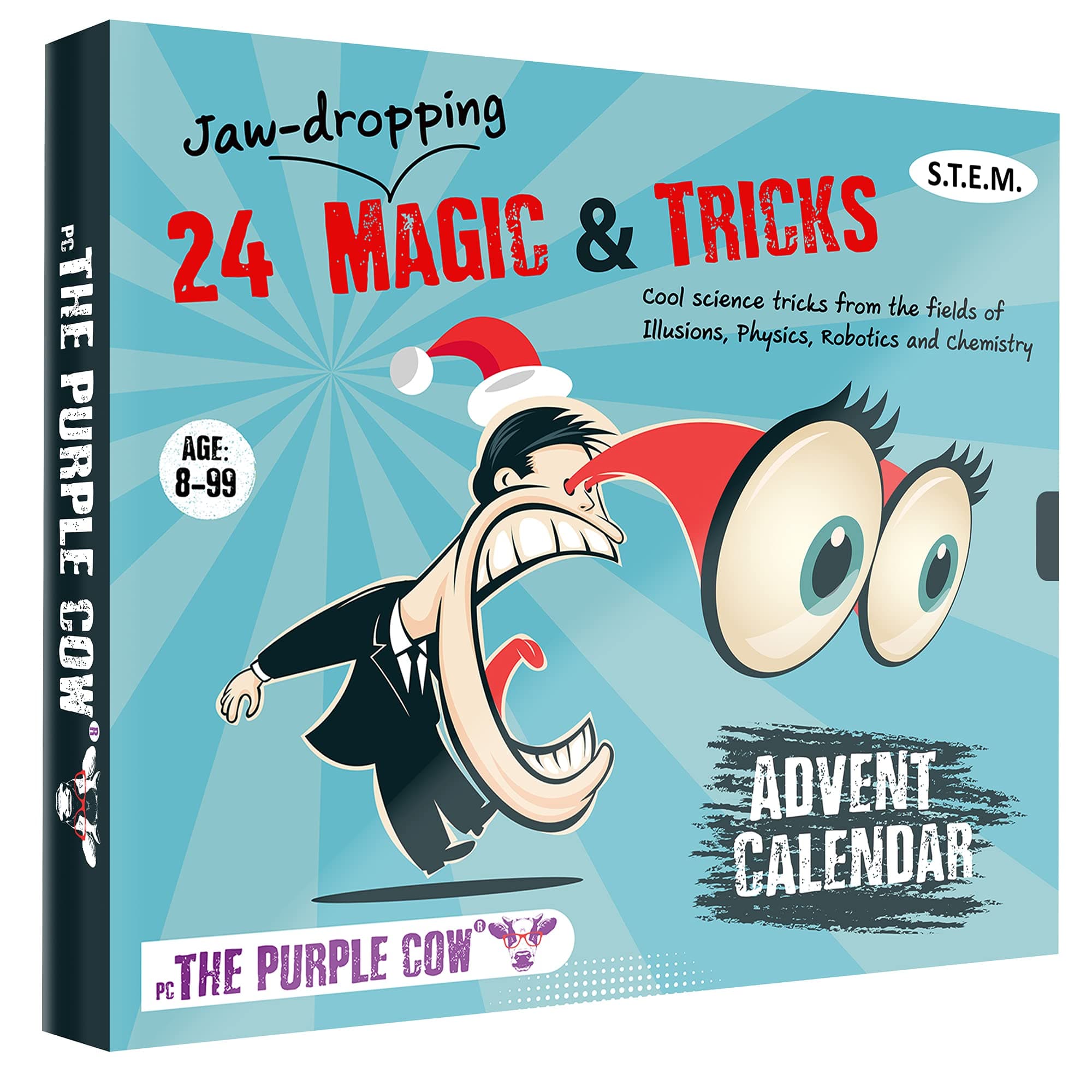 NEW 2023 Advent Calendar MAGIC & TRICKS by The Purple Cow. 24 Magic Tricks for Kids age 8 and above. S.T.E.M