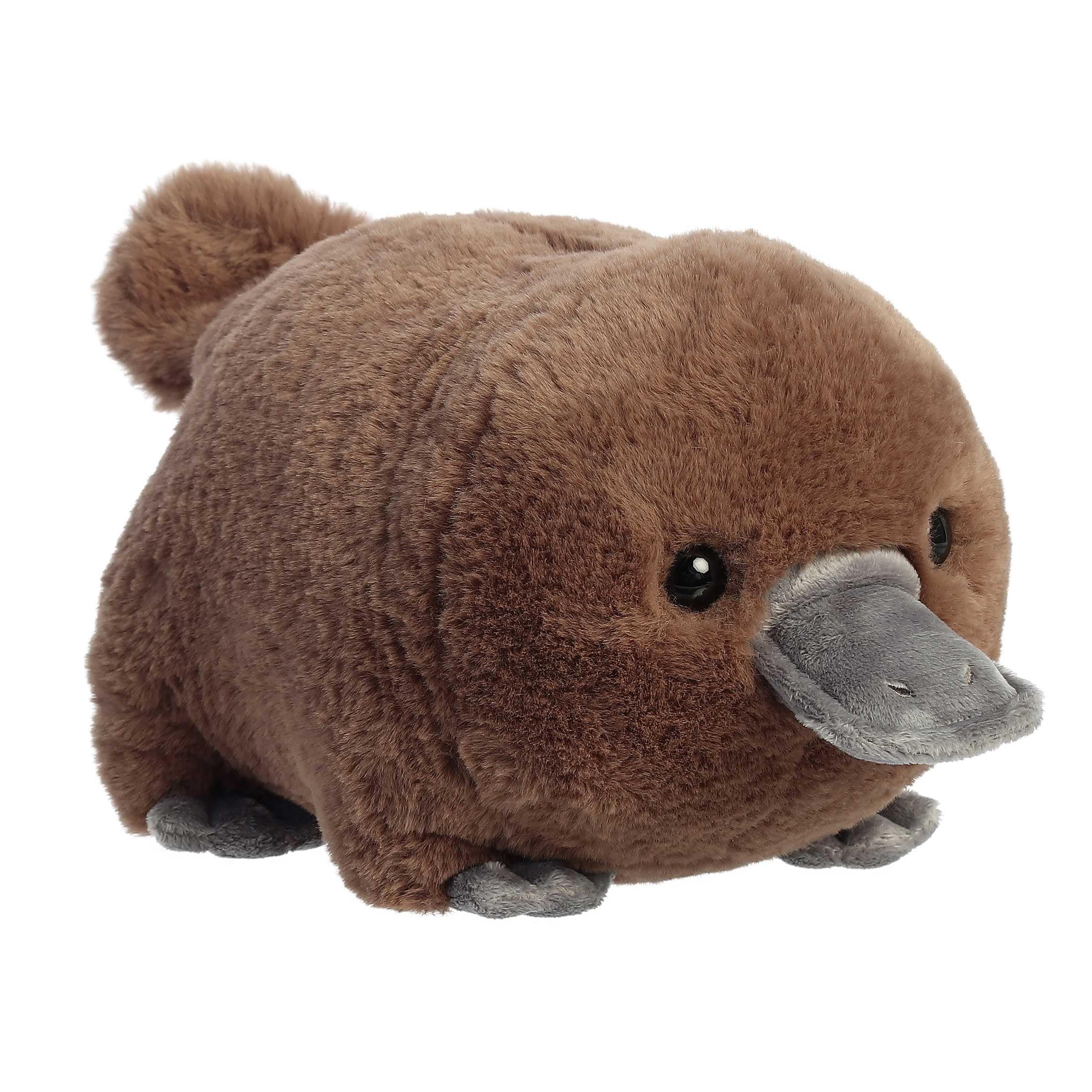 Aurora® Adorable Spudsters™ Pongo Platypus Stuffed Animal - Round Shape Makes for Comforting Cuddles - Perfect for Kids All Ages and Animal Loving Adults - Brown 10.5 Inches