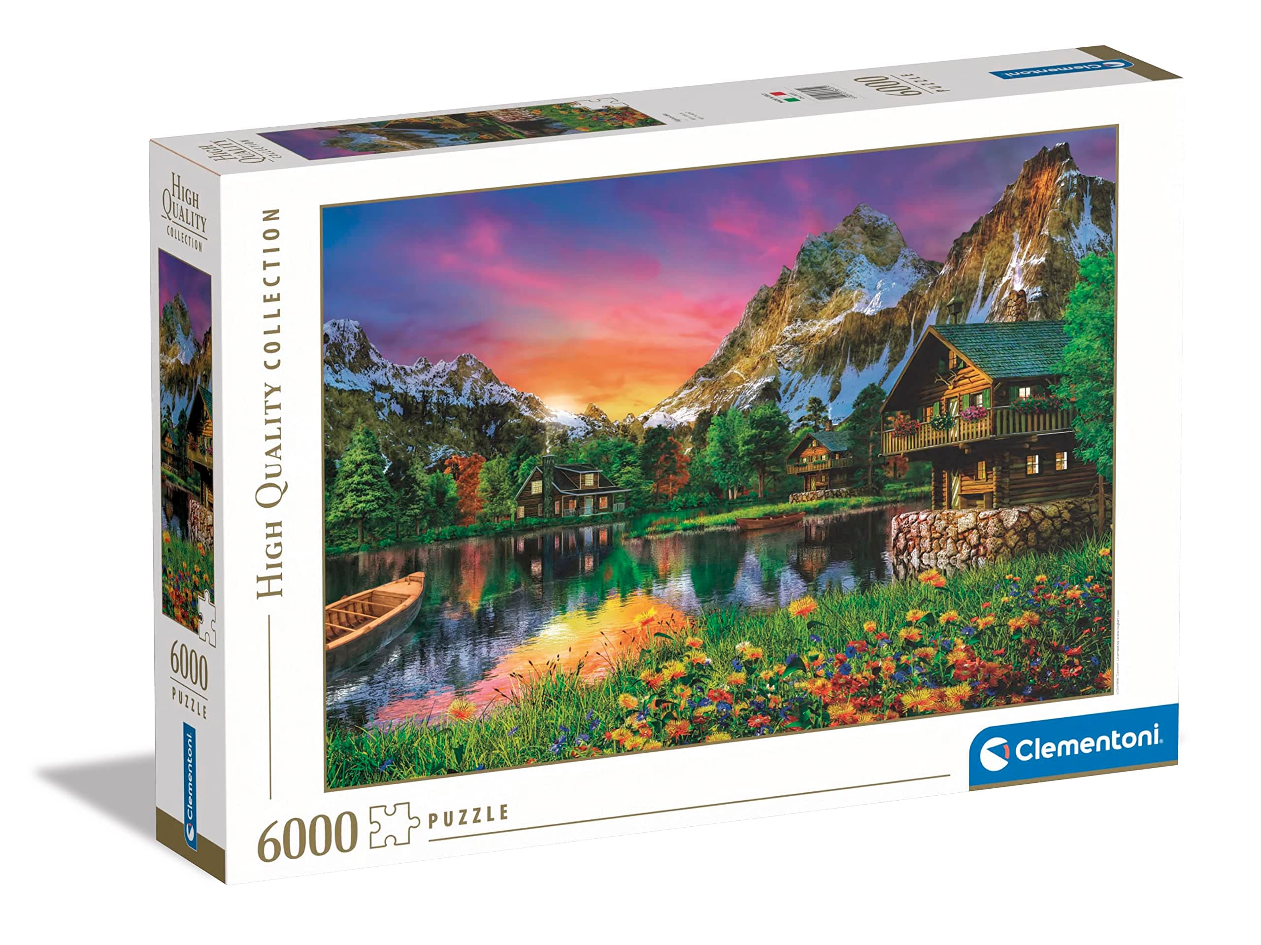 Clementoni Jigsaw Puzzle 6000 Piece Jigsaw Puzzle for Adults, Made in Italy Sideways Alpine Lake Collection 36531