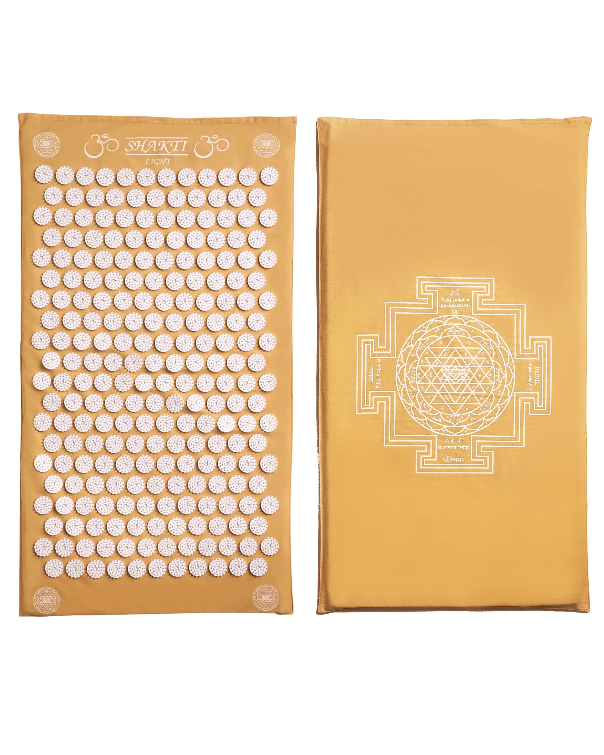 ShaktiMat Classic Acupressure Mat, Light Intensity in Yellow, Relieves Stress & Tension, Promotes Relaxation & Focus | Similar to Acupuncture, No Needles Required | FSA/HSA Eligible