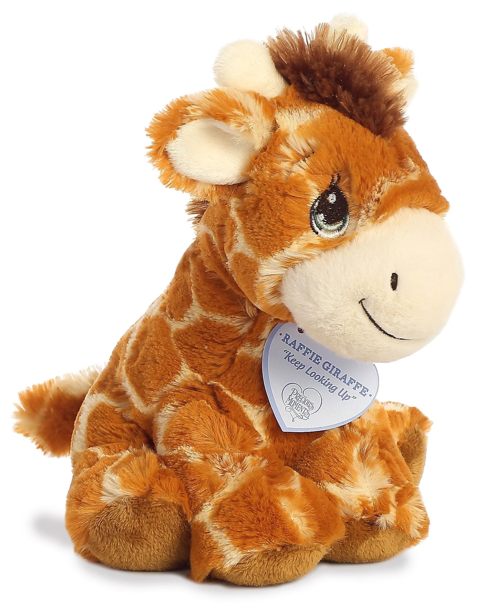 Aurora® Adorable Precious Moments™ Raffie Giraffe Stuffed Animal - Heartwarming Toy for Comforting Children - for Sentimental Gifts, Birthdays, and Adults - Brown 7.5 Inches