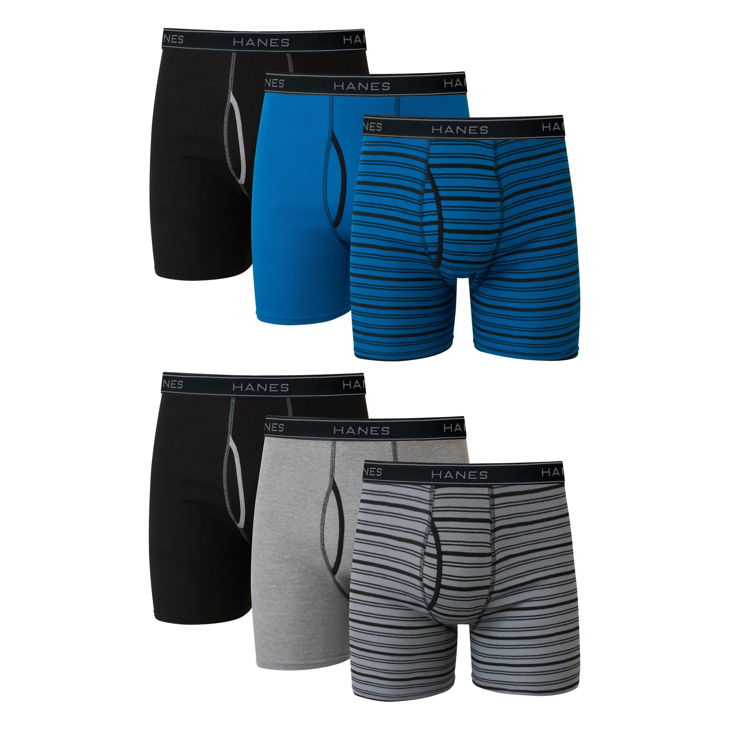 Men's Underwear Boxer Briefs, Cool Dri Moisture-Wicking Underwear, Cotton No-Ride-Up for Men, Multi-packs Available