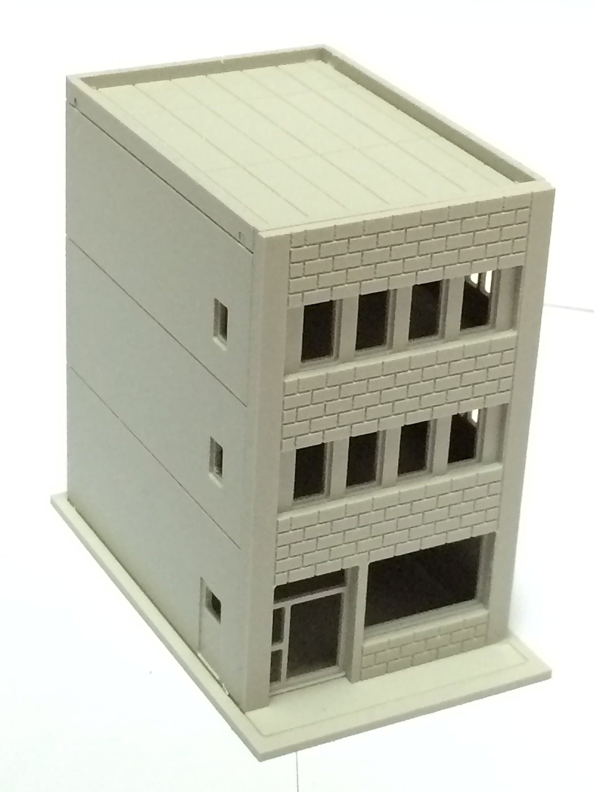 Outland Models Railway Modern 3-Story Building/Shop A Unpainted N Scale 1:160