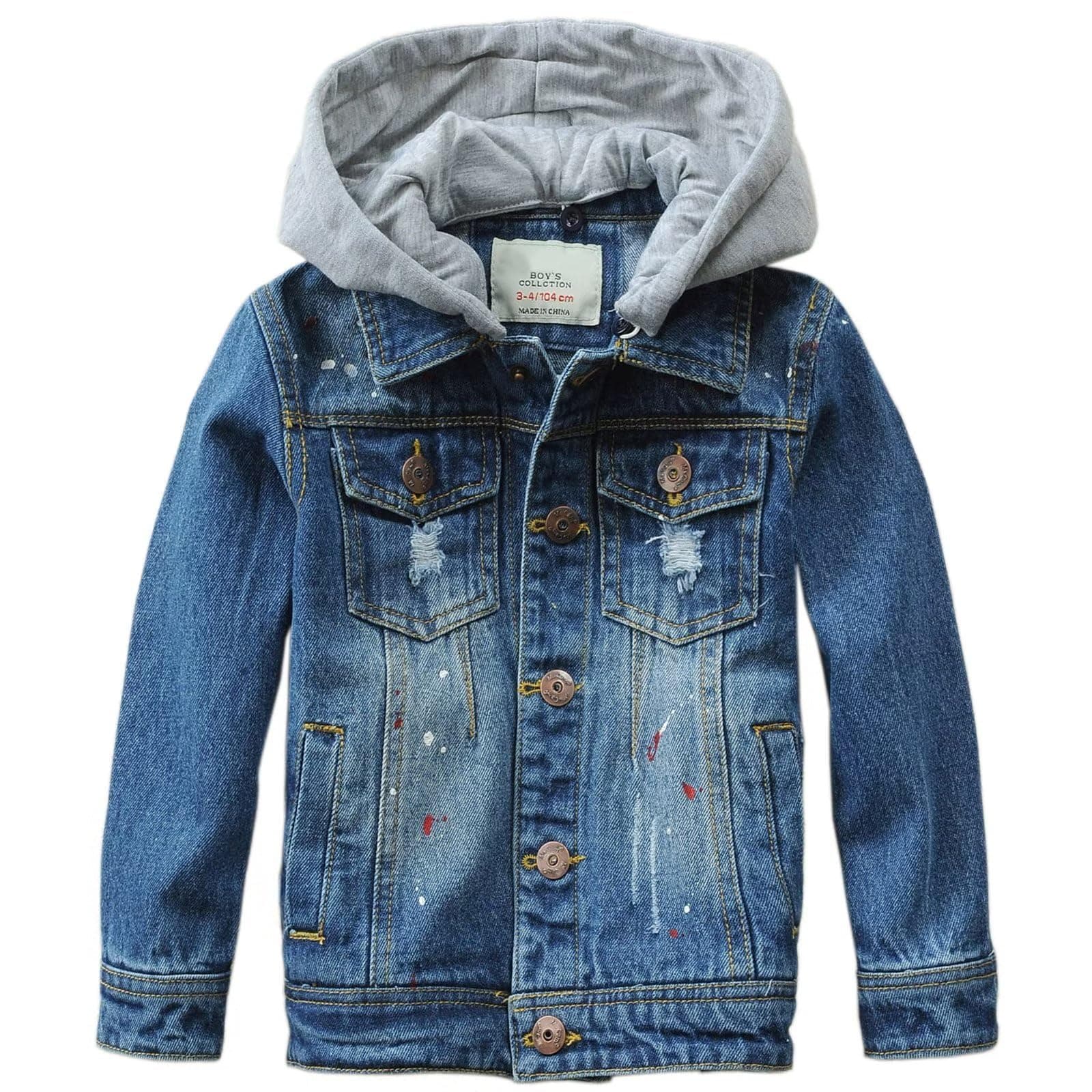 BanibearBoys' Denim Jacket Outerwear, 12M-14 Years