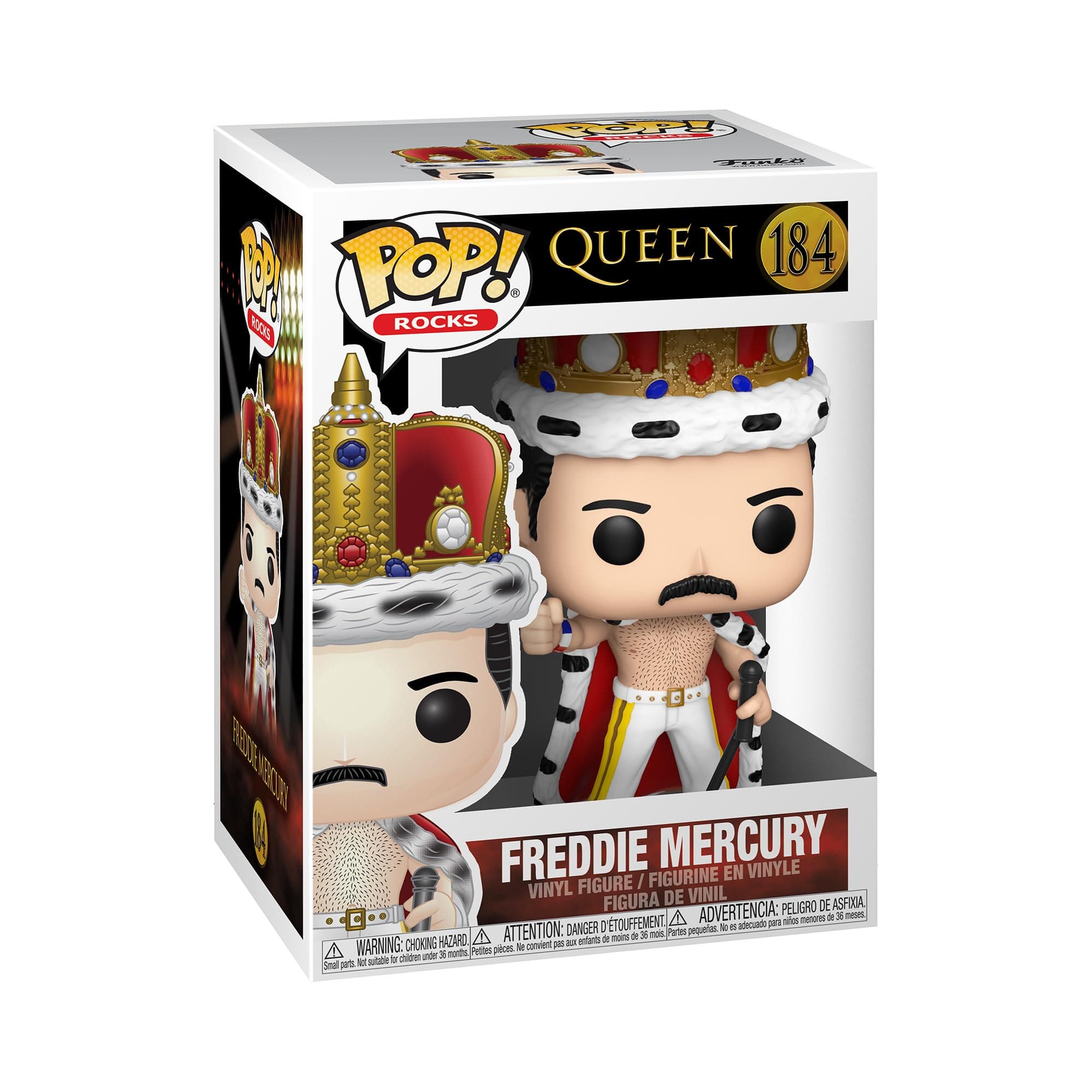 Funko 50149 POP Rocks: Freddie Mercury King Collectible Toy, Multicolour