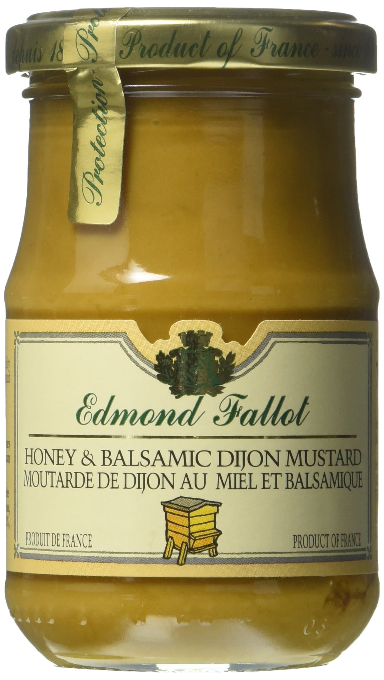 Honey Balsamic Mustard Fallot French Miel et Vinaigre Balsamique Mustard 7.4oz jar, One