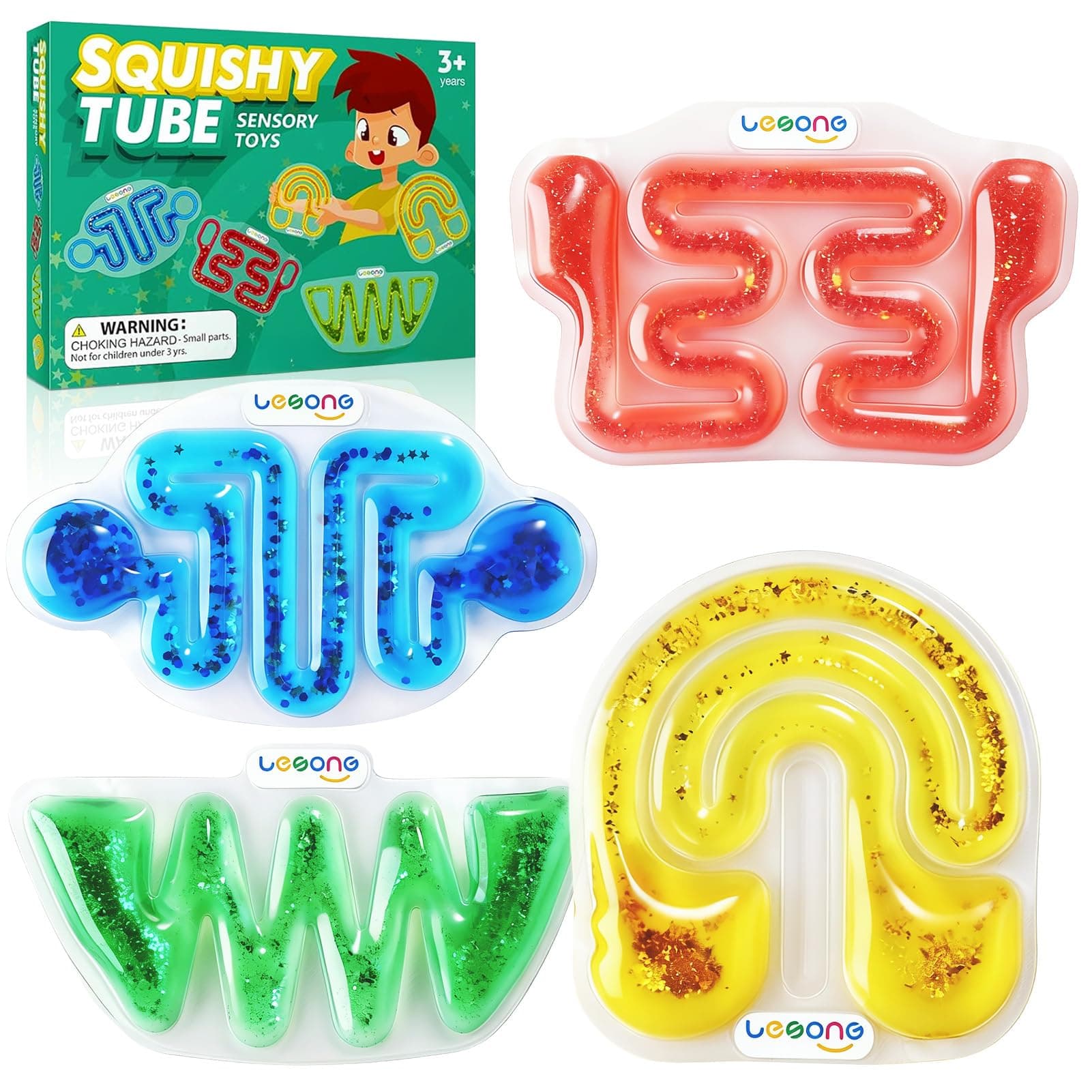Squishy Sensory Fidget Toys for Kids - Sensory Toys for Kids with Autism, Quiet Fidgets for Classroom Students Autistic, Relief for Calm Down, Squeeze Sensory Maze Easter Basket for Boys Girls