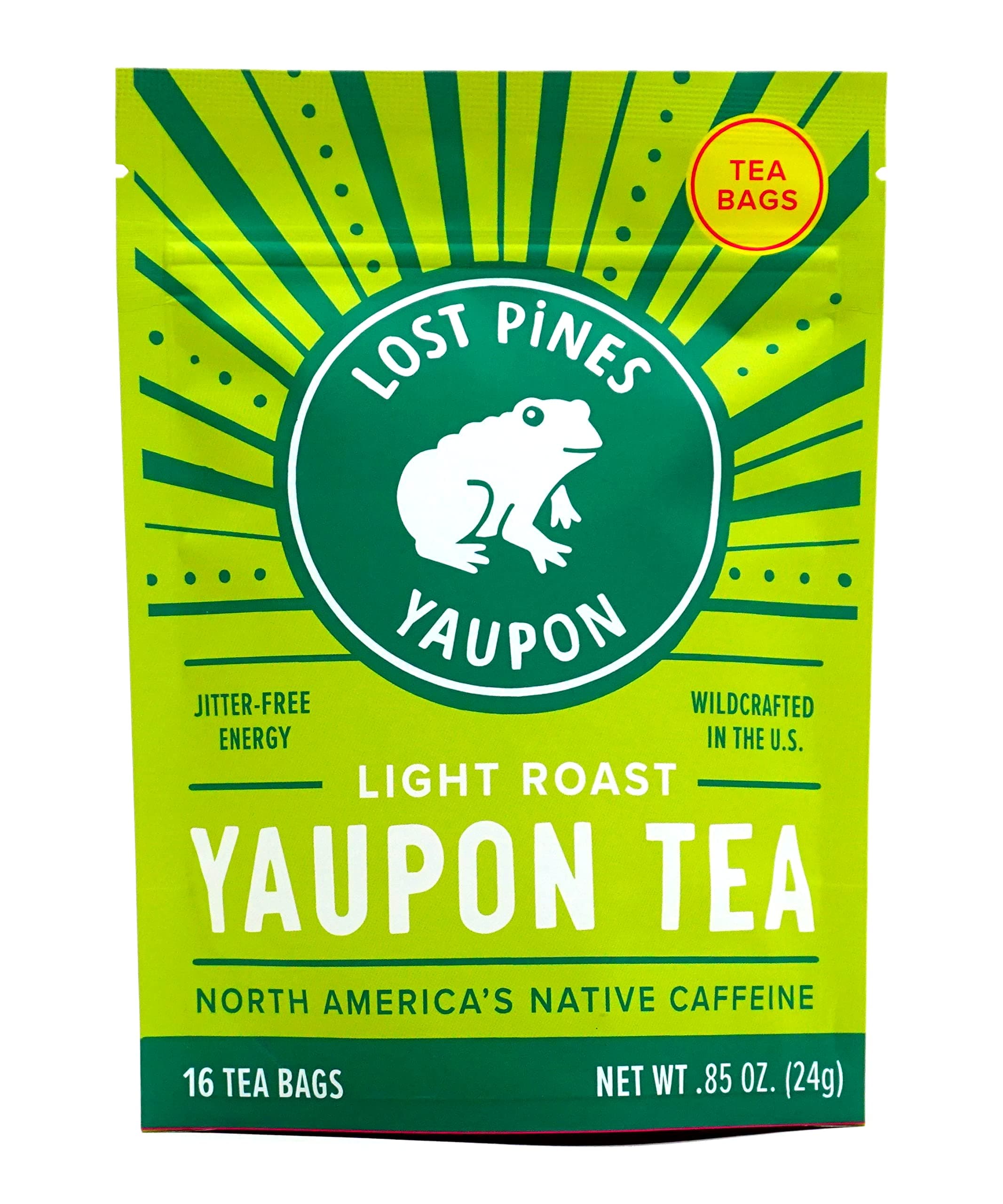 Yaupon Tea - 16 Tea Bags - Light Roast - Lost Pines Yaupon Tea - Sustainably wild harvested yaupon, the only caffeinated plant native to North America.