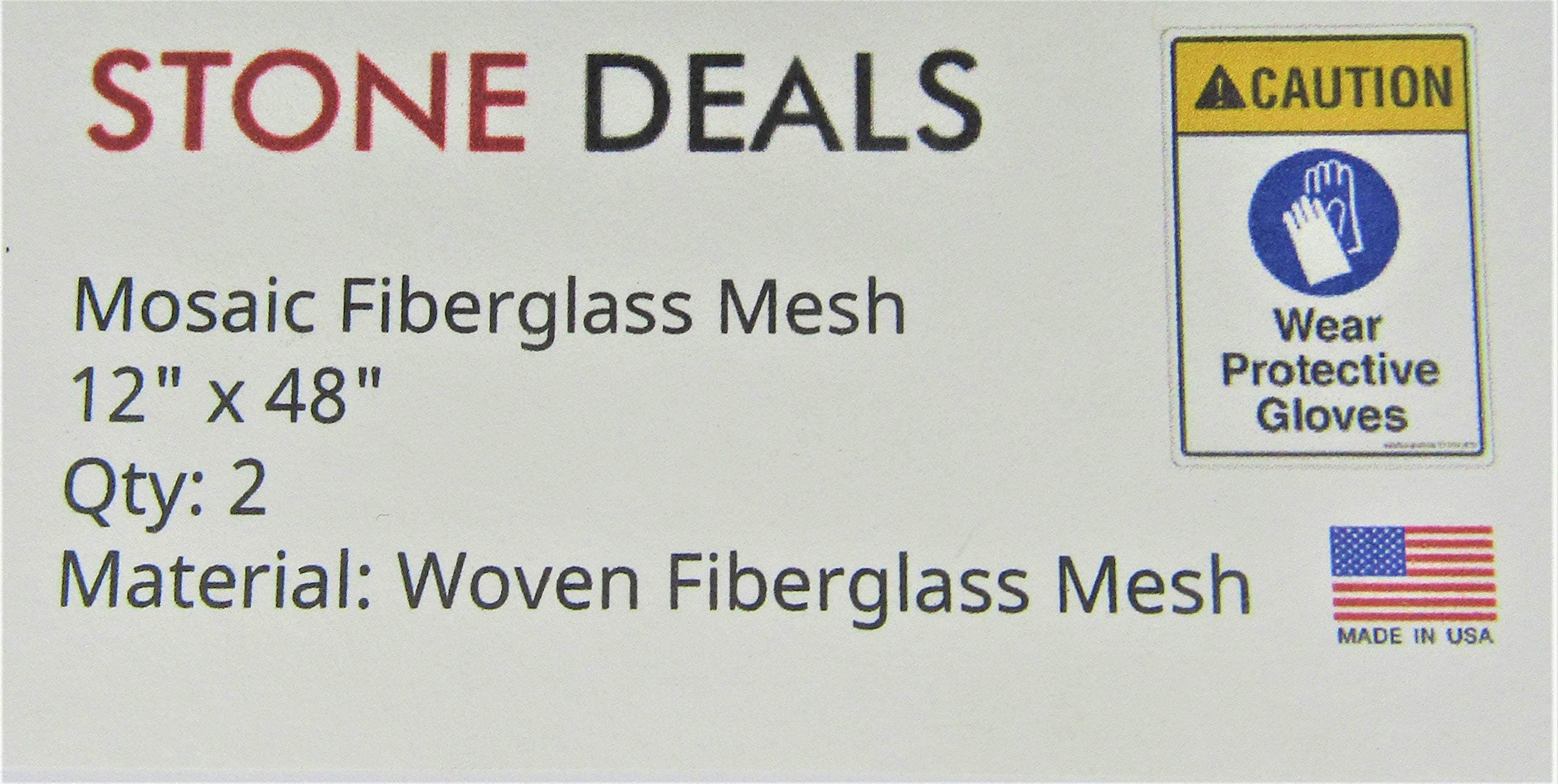 Stone Deals Mosaic Mesh for Back Mounted Tile 48" x 12" Pack of 2, Non Sticky