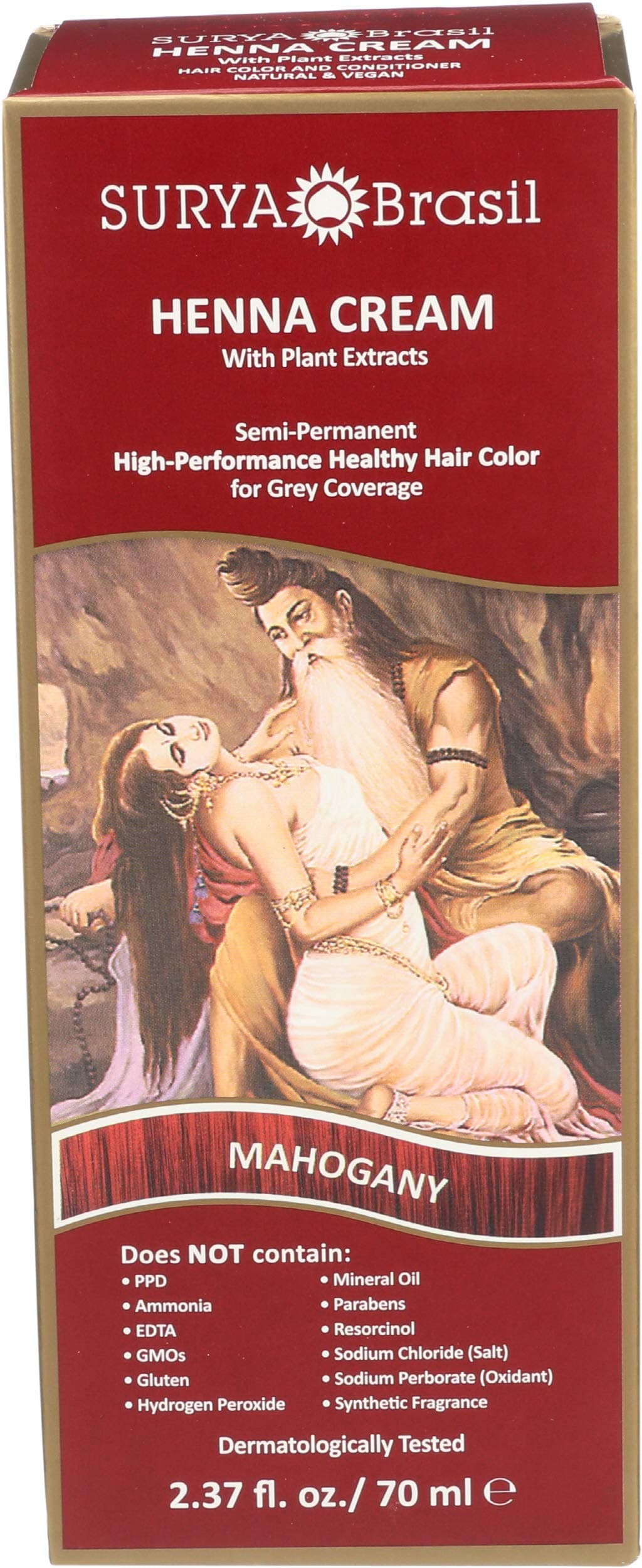 Henna Cream - Natural Hair Colouring - Mahogany - 70ml