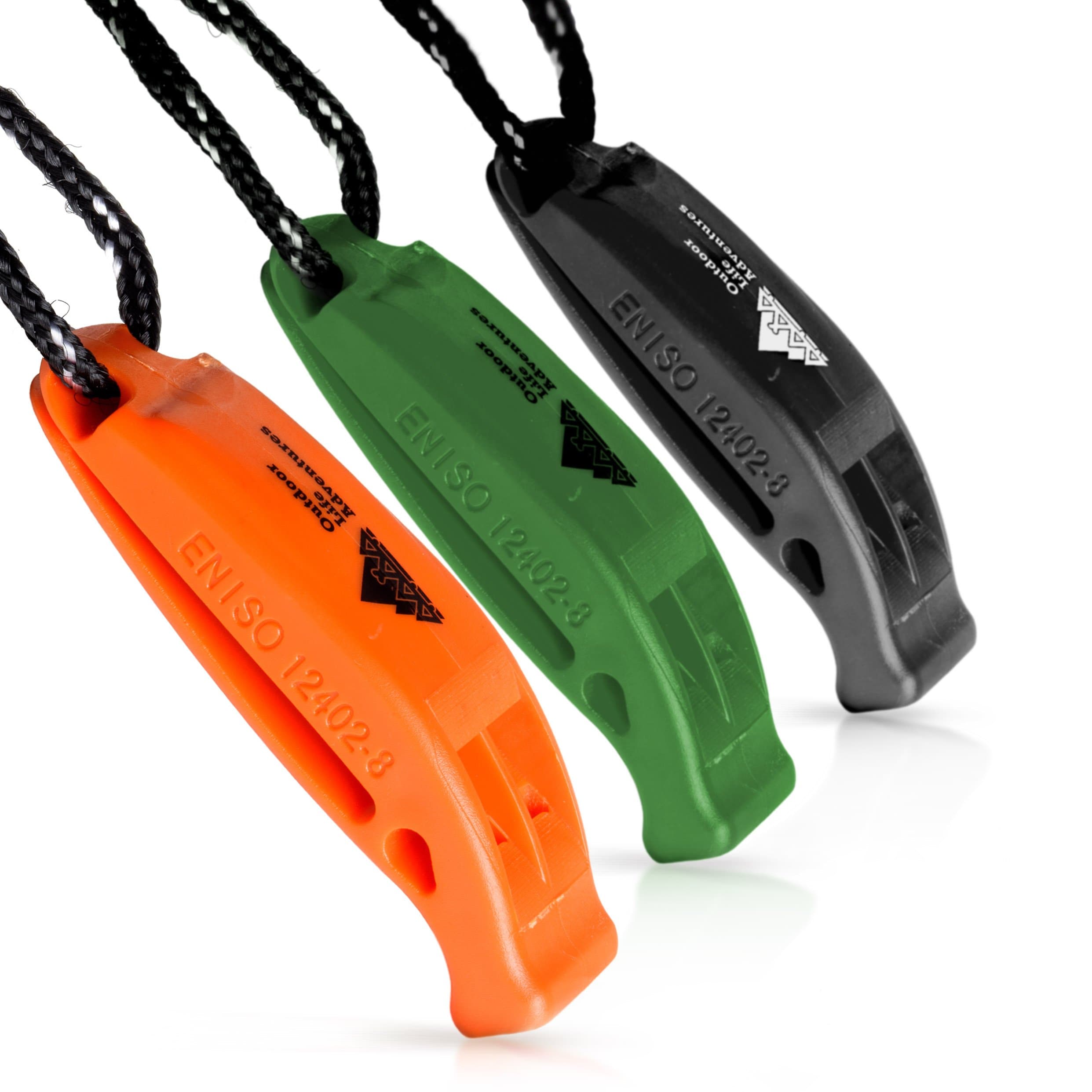 Kids Safety Emergency Whistles with Lanyard – Easy to Use for Signaling Attention – Essential Survival & Personal Safety Gear for Family Vacations, Camping, Boating & More – Set of 3 Rescue Whistles